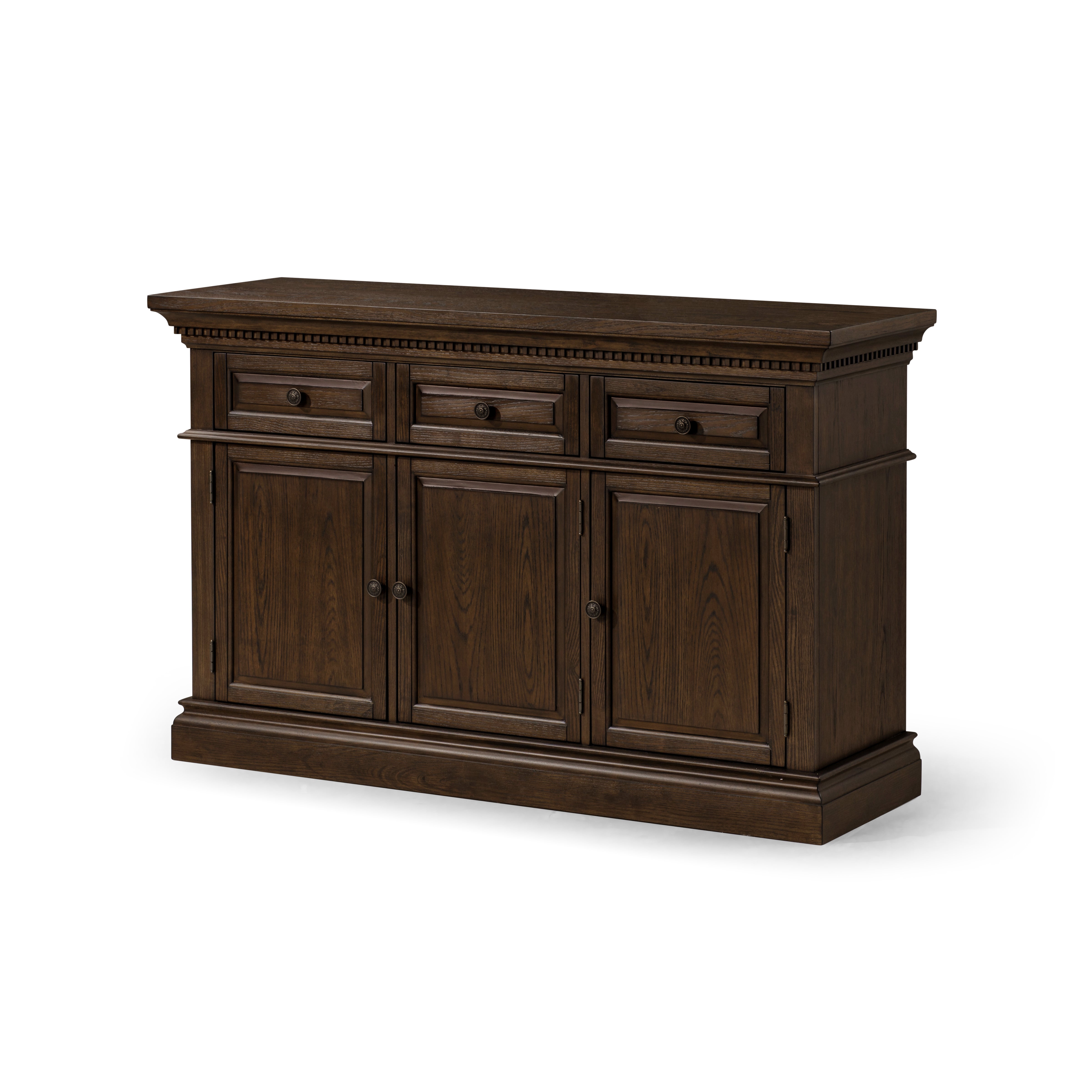 Maven Lane Theo Classical Wooden Sideboard In Antiqued Brown Finish in Maven Lane by Maven Lane