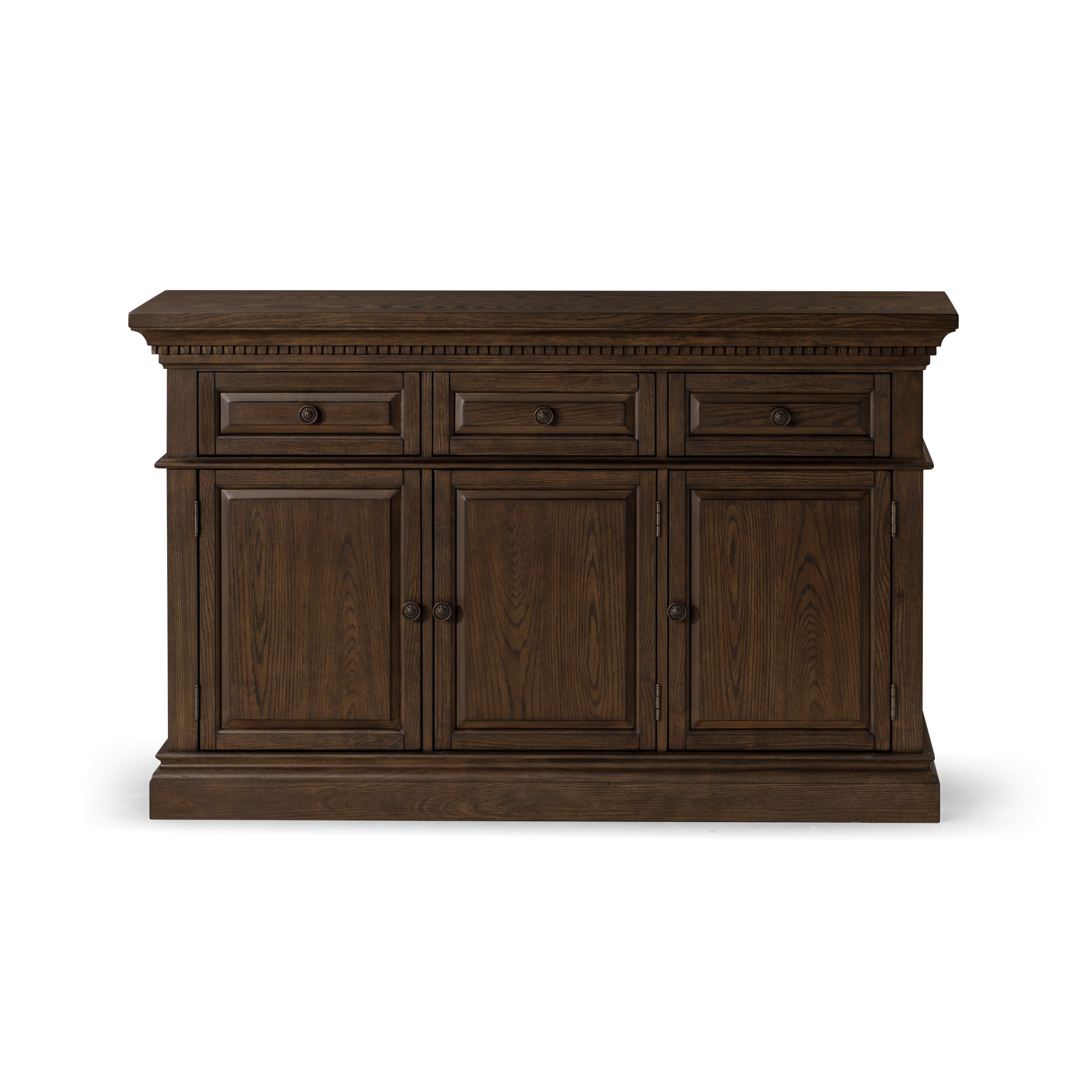 Theo Classical Wooden Sideboard in Brown Finish in Sideboard by Maven Lane