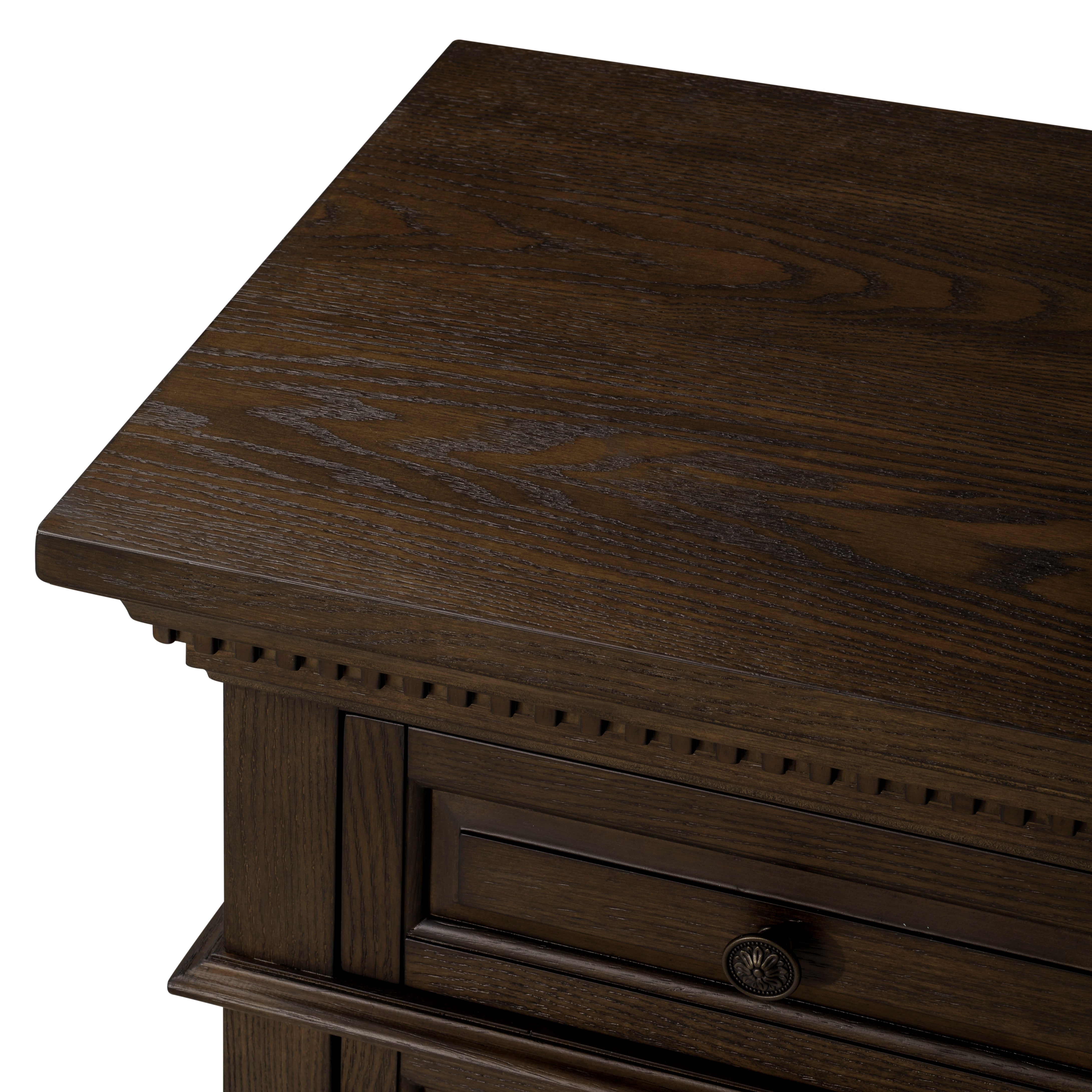 Maven Lane Theo Classical Wooden Sideboard In Antiqued Brown Finish in Maven Lane by Maven Lane