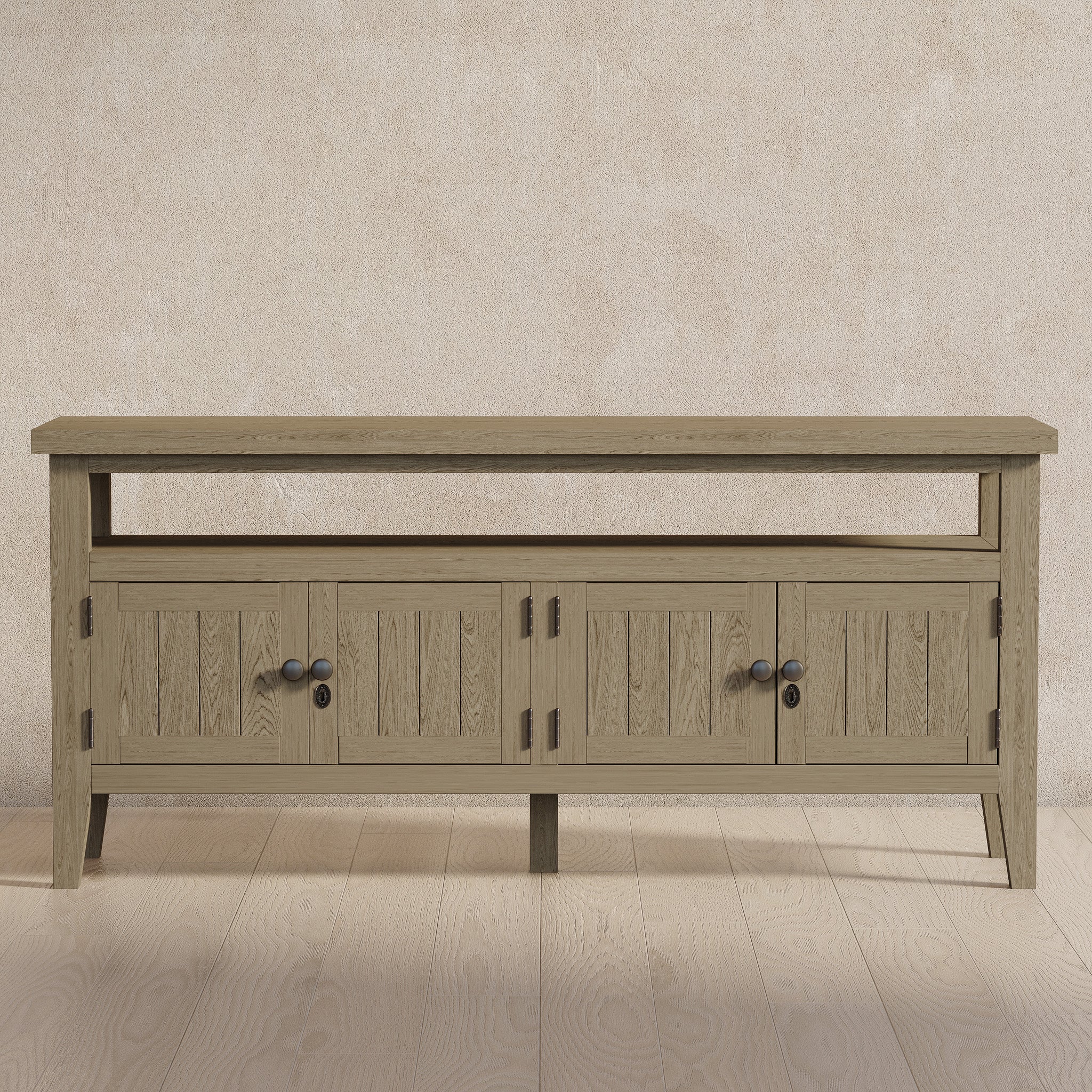 Turner Classical Wooden Media Unit in Antiqued Grey Finish in Media Units by VMI