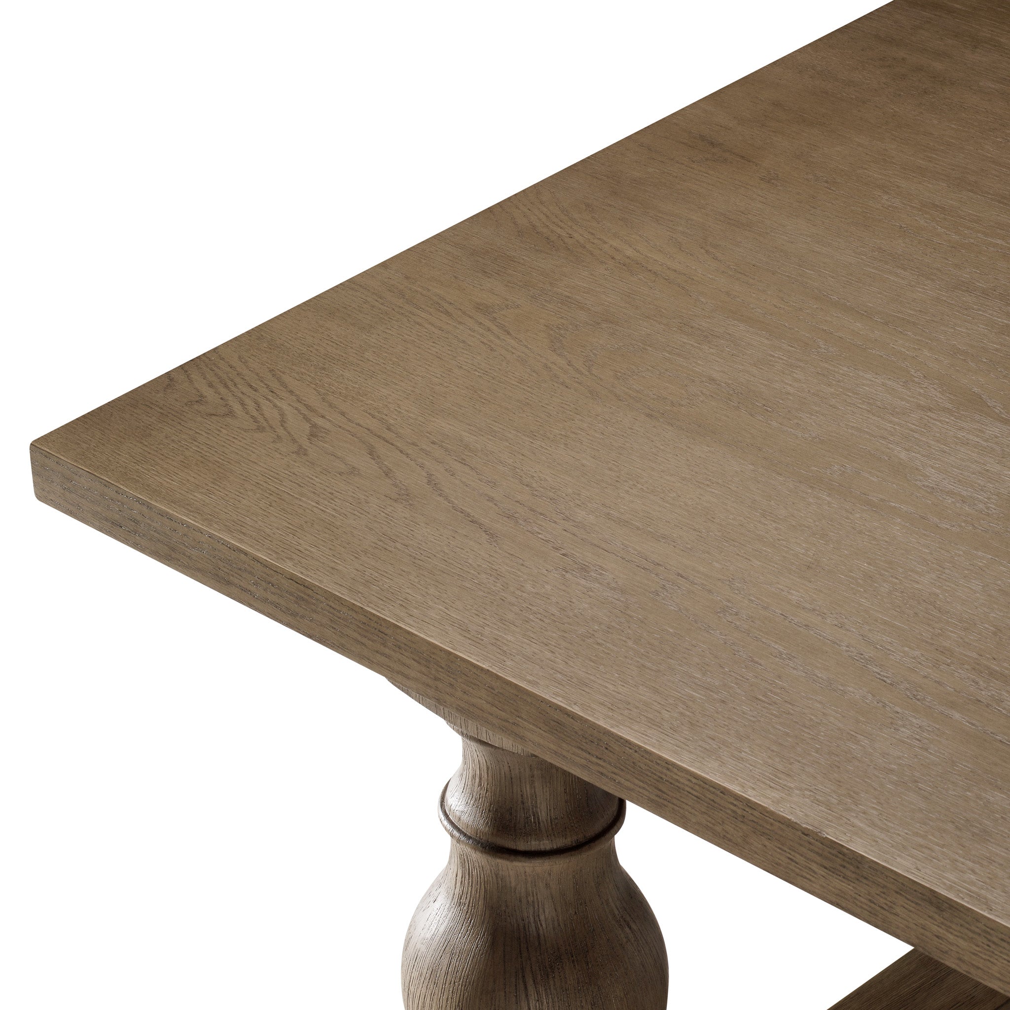 Leon Classical Wooden Dining Table in Antiqued Grey Finish in Dining Furniture by Maven Lane