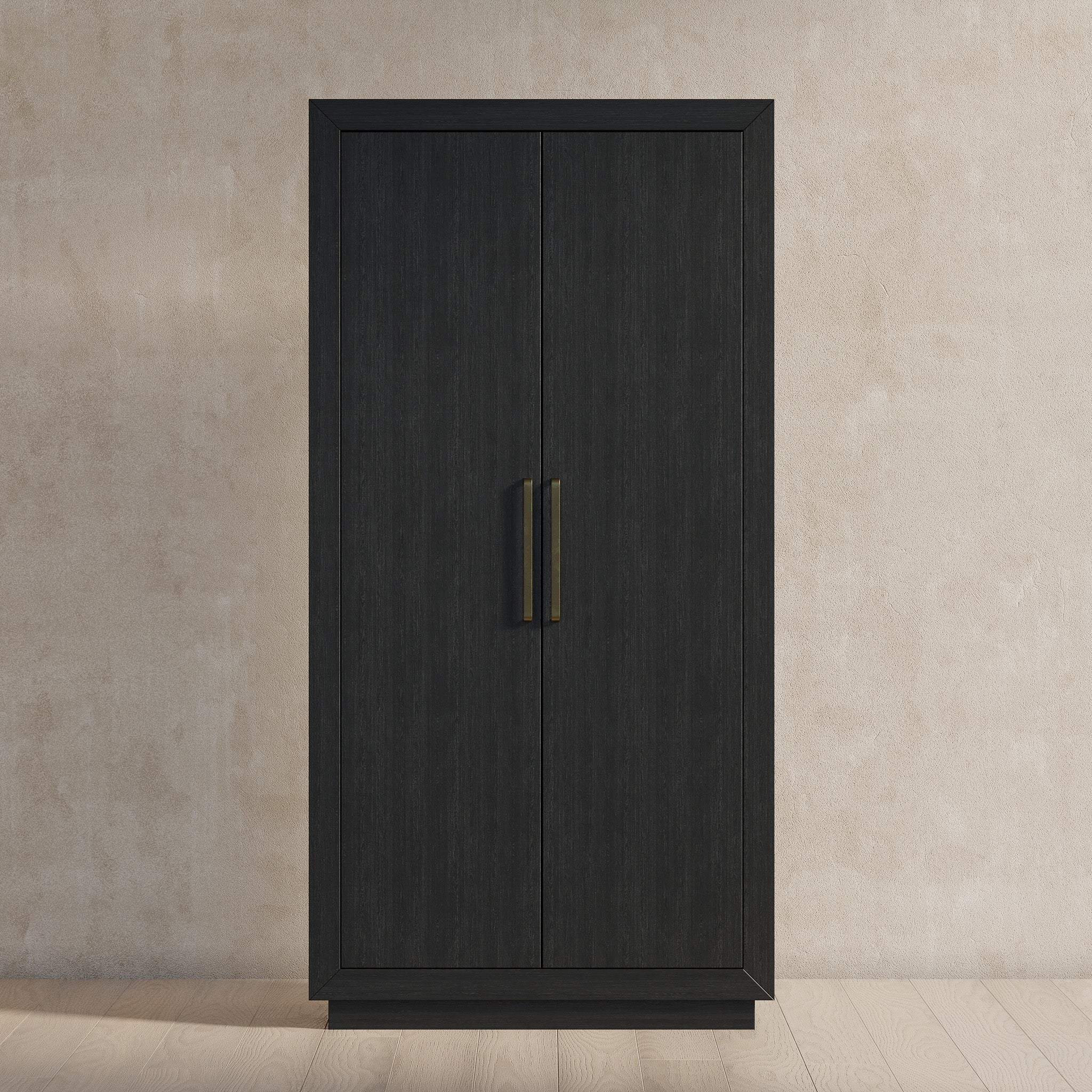 Uma Contemporary Wooden Cabinet in Refined Black Finish in Cabinets by Maven Lane