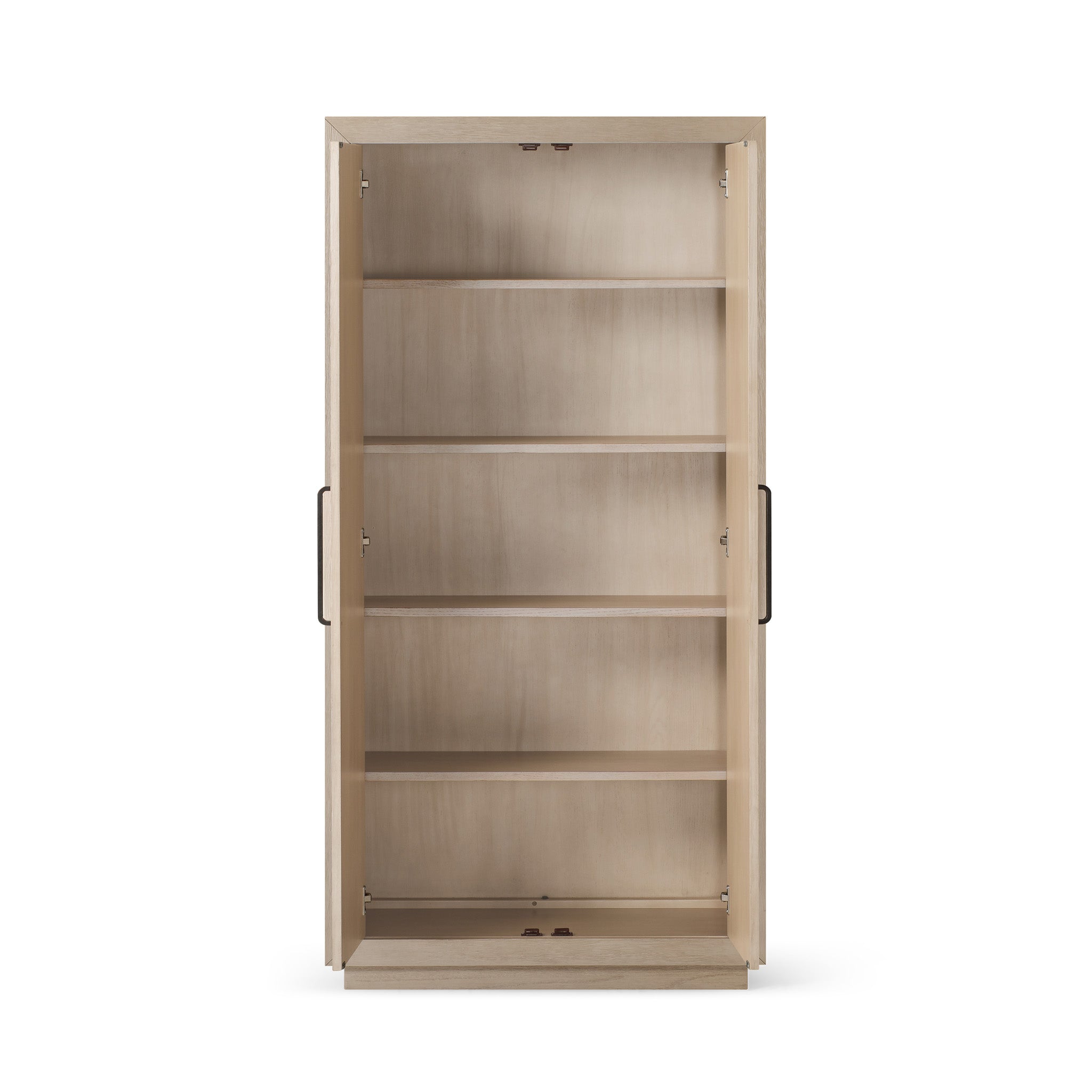 Uma Contemporary Wooden Cabinet in Refined White Finish in Cabinets by Maven Lane
