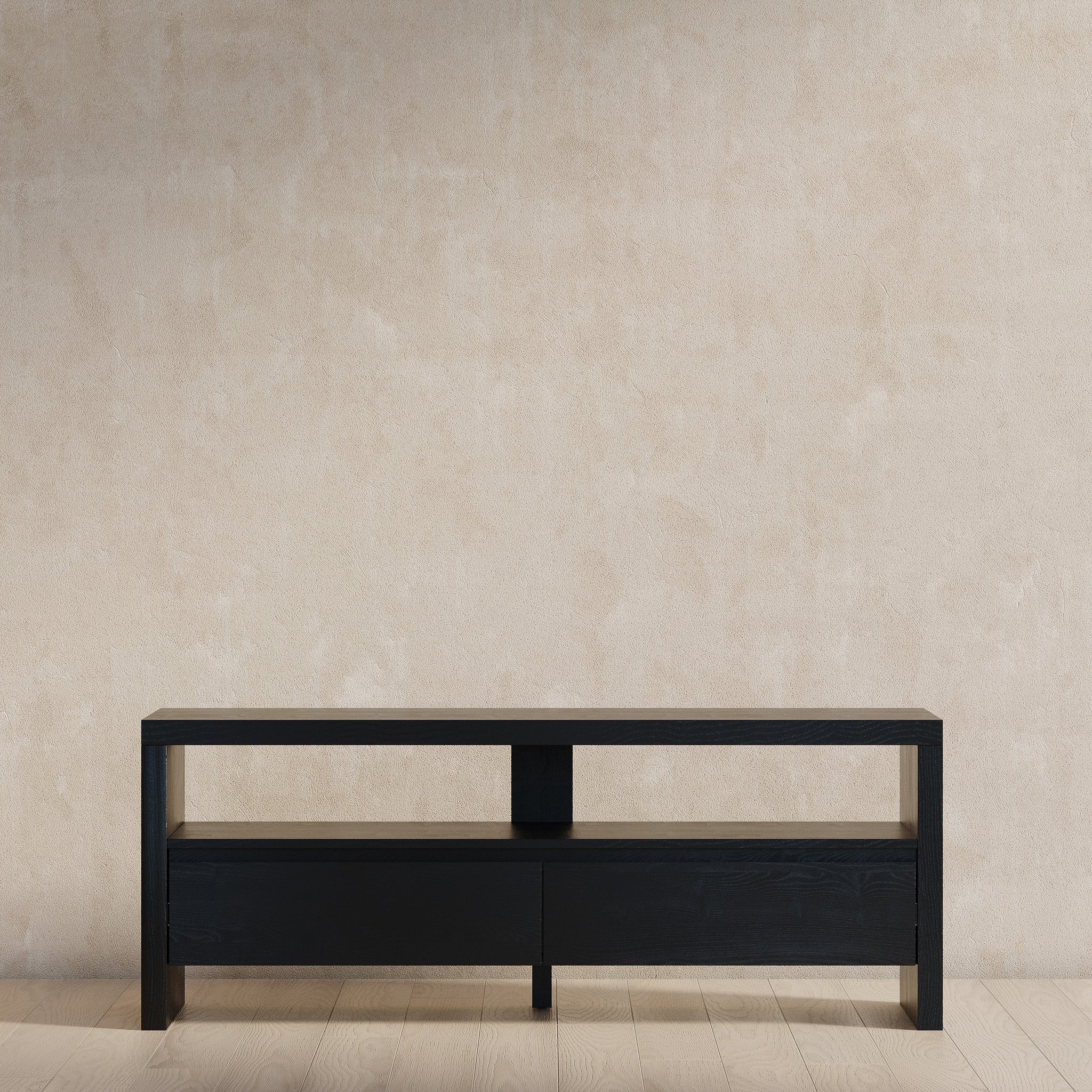 Ada Contemporary Wooden Media Unit in Refined Black Finish in Media Units by Maven Lane