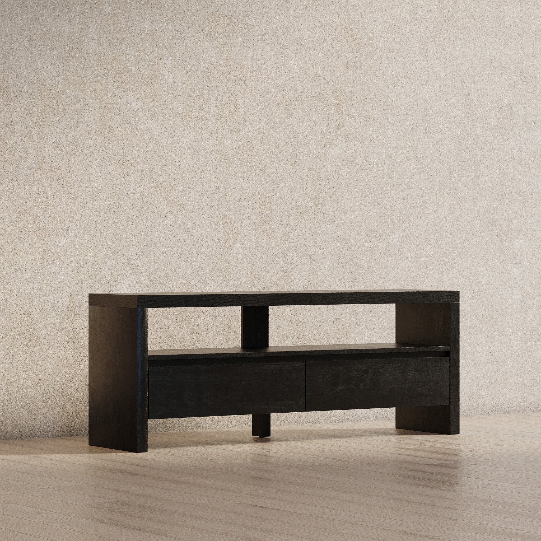 Ada Contemporary Wooden Media Unit in Refined Black Finish in Media Units by Maven Lane