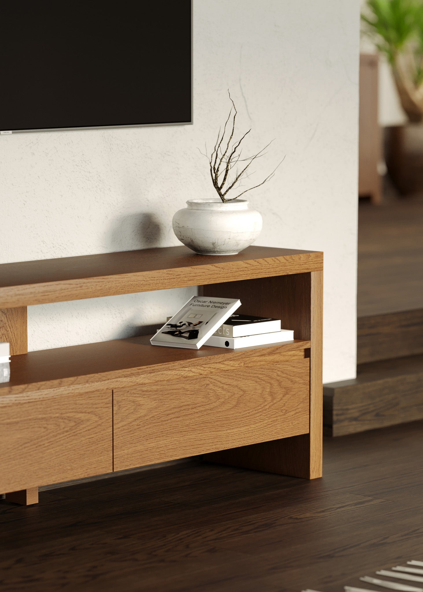 Ada Contemporary Wooden Media Unit in Refined Brown Finish in Media Units by Maven Lane