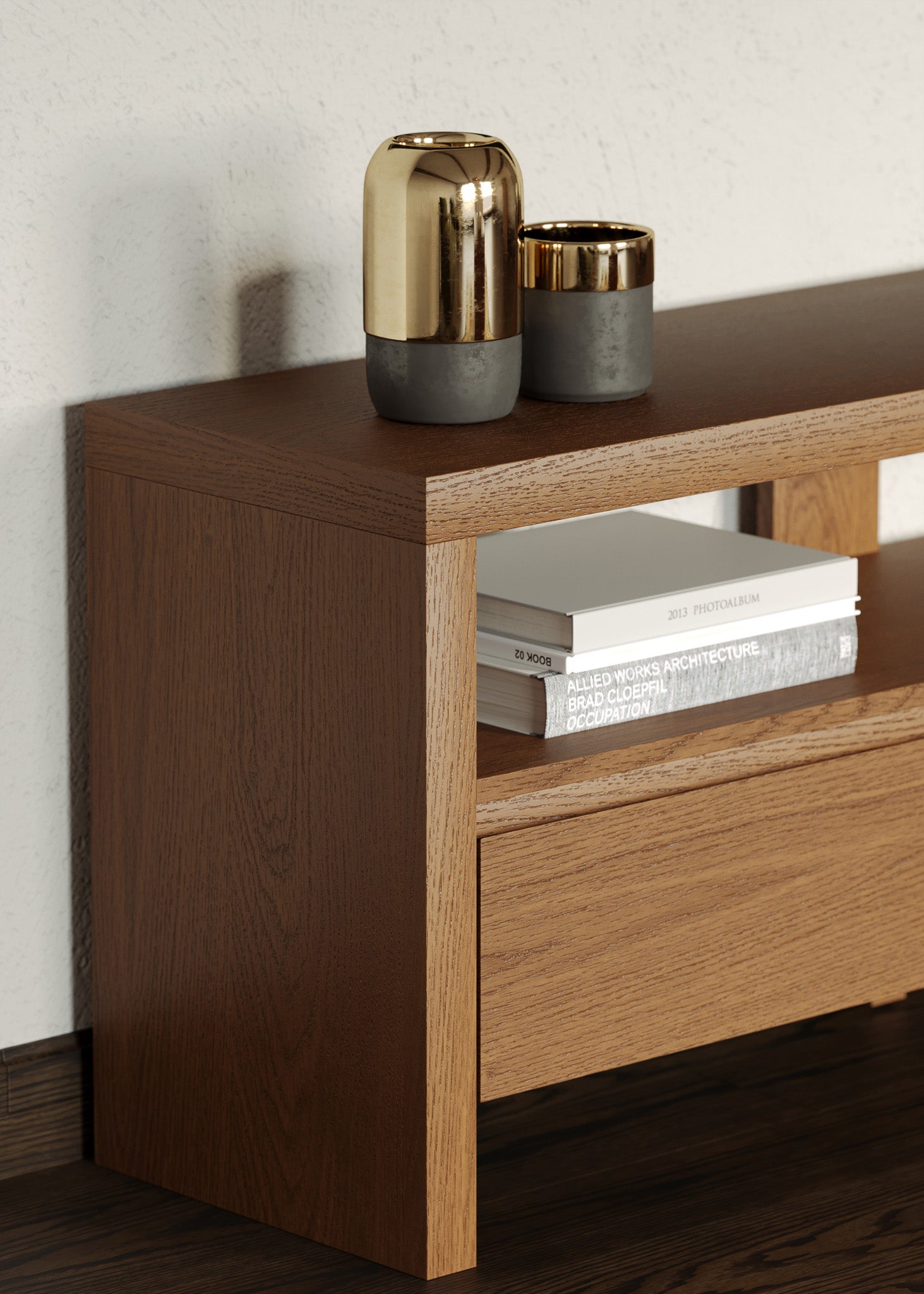 Ada Contemporary Wooden Media Unit in Refined Brown Finish in Media Units by Maven Lane