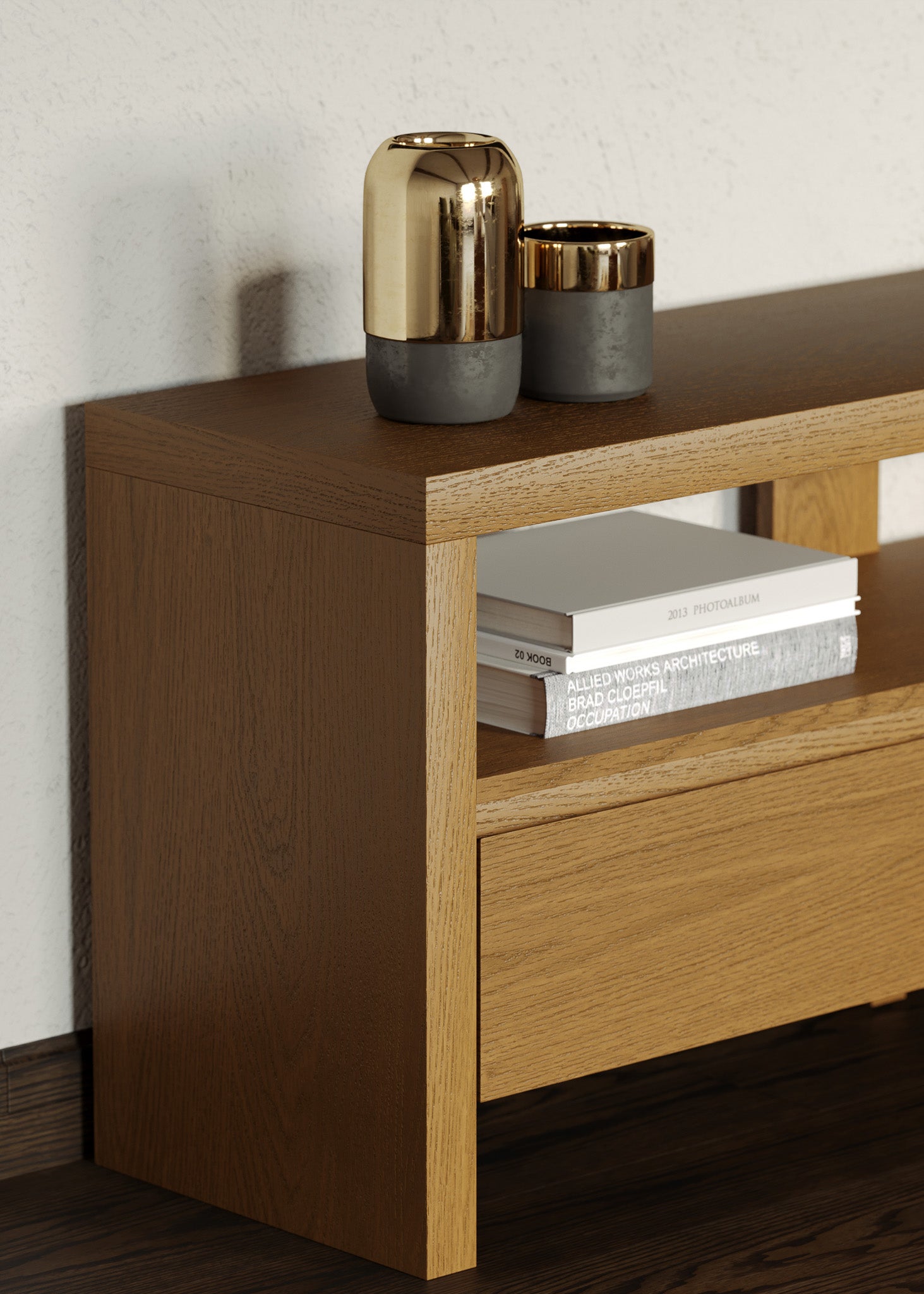 Ada Contemporary Wooden Media Unit in Refined Natural Finish in Media Units by Maven Lane