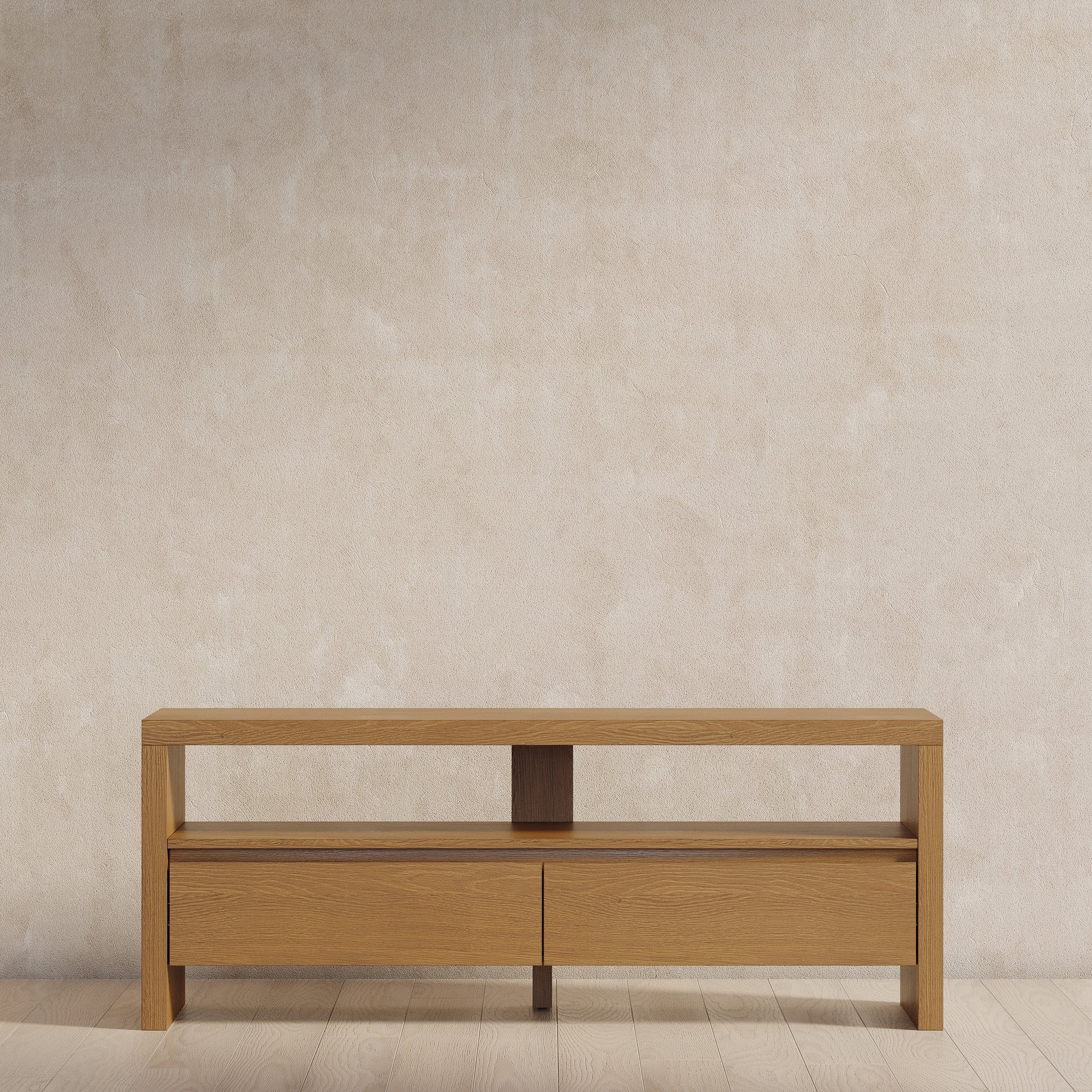 Ada Contemporary Wooden Media Unit in Refined Natural Finish in Media Units by Maven Lane