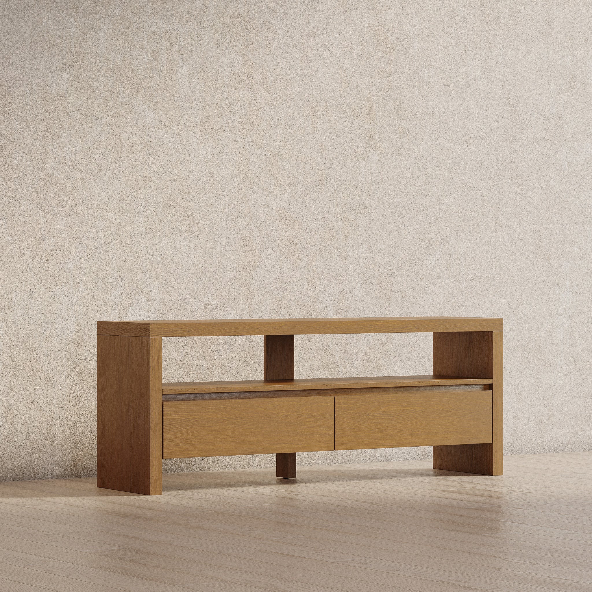 Ada Contemporary Wooden Media Unit in Refined Natural Finish in Media Units by Maven Lane