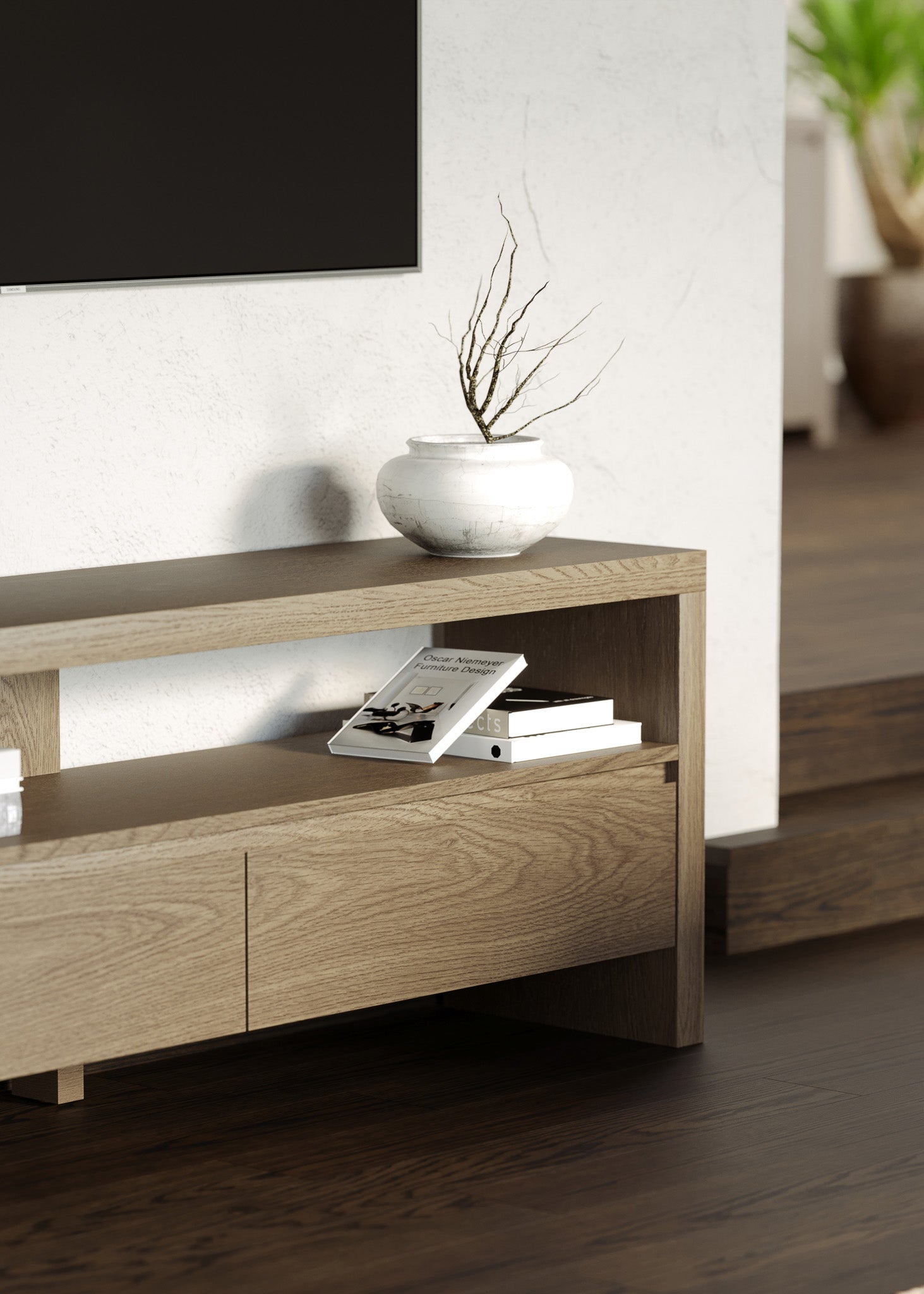 Ada Contemporary Wooden Media Unit in Refined Grey Finish in Media Units by Maven Lane