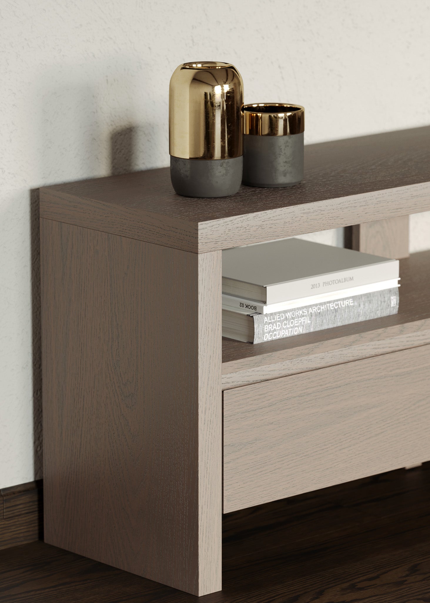 Ada Contemporary Wooden Media Unit in Refined White Finish in Media Units by Maven Lane