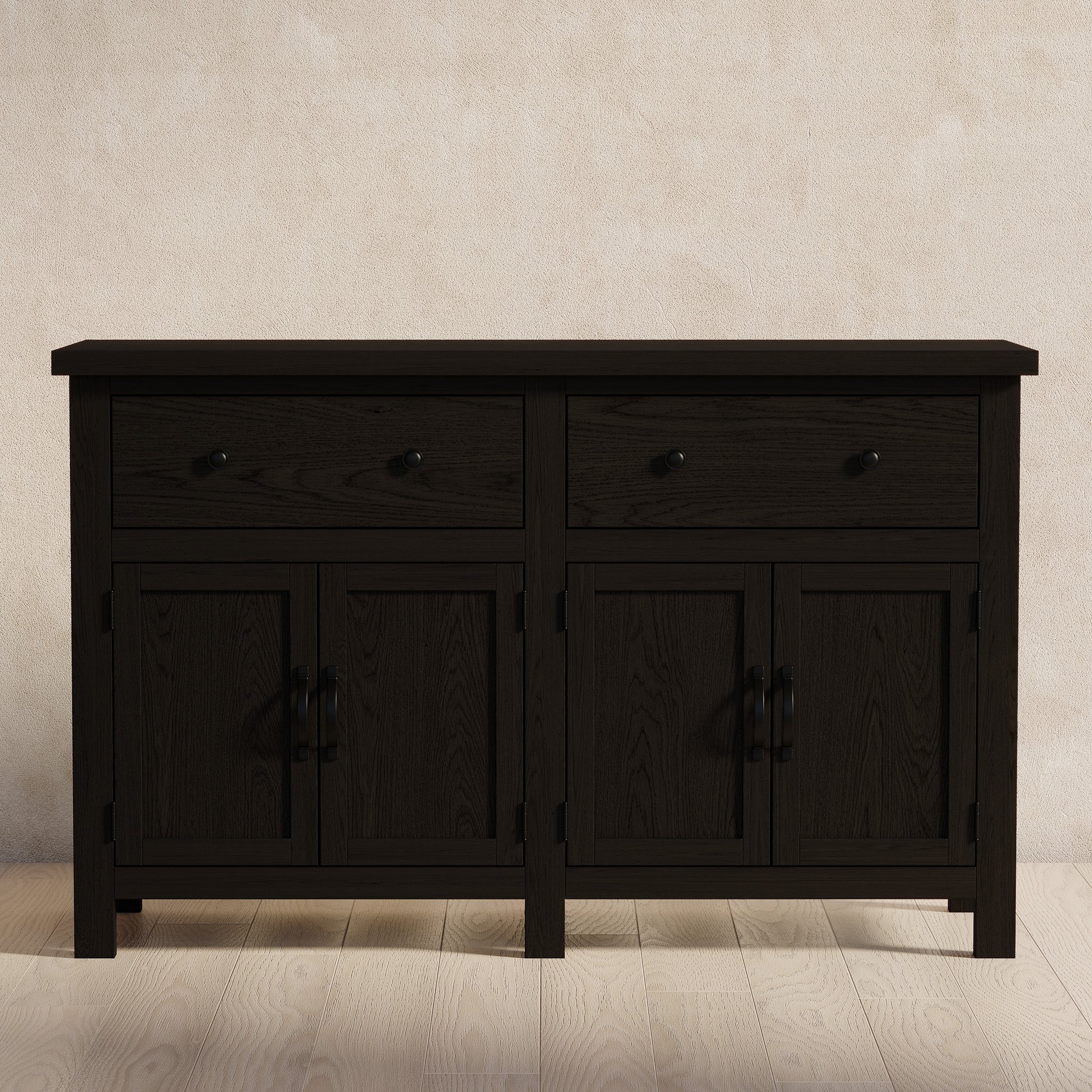 Felix Organic Wooden Sideboard in Weathered Black Finish in Cabinets by VMI