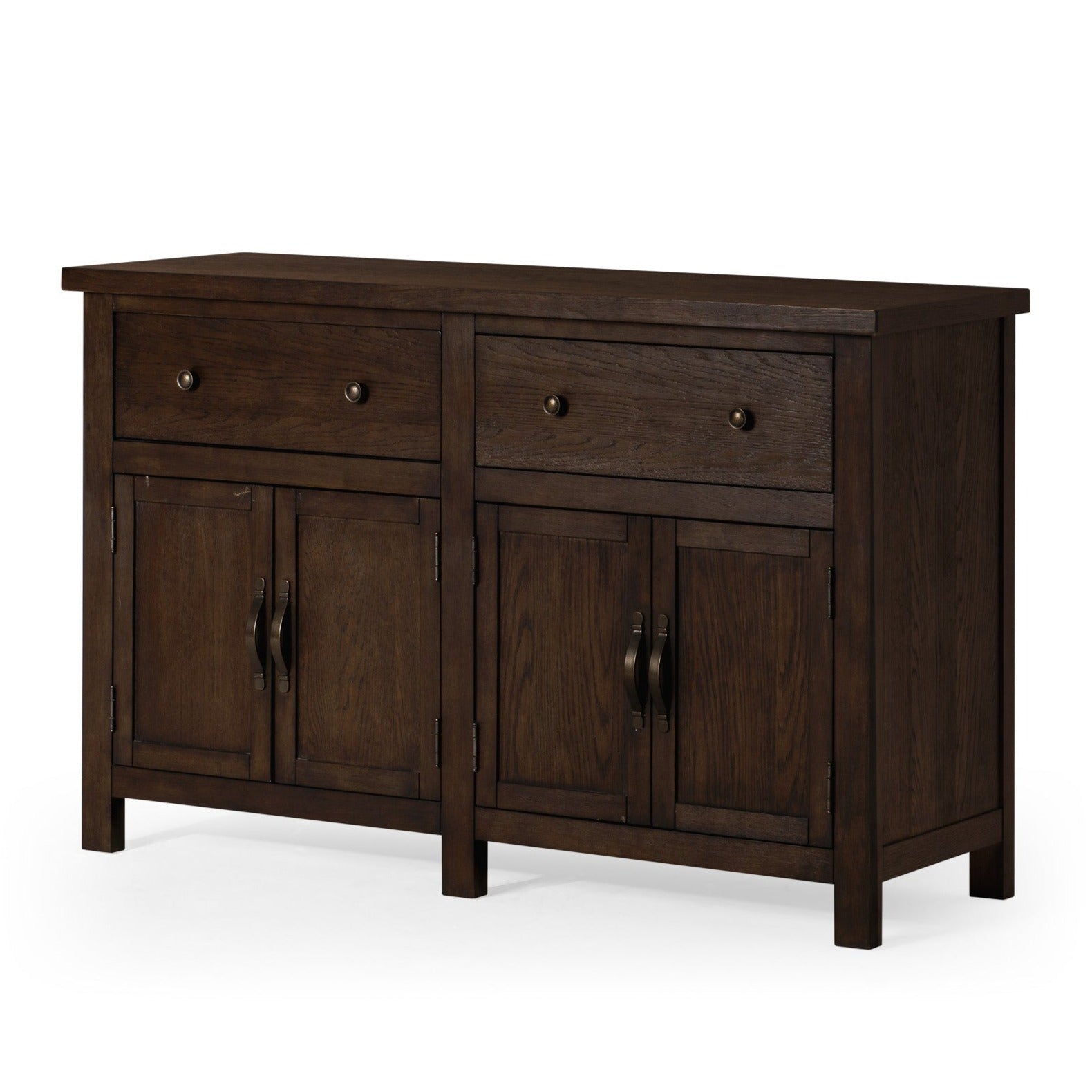 Felix Organic Wooden Sideboard in Weathered Brown Finish in Cabinets by Maven Lane