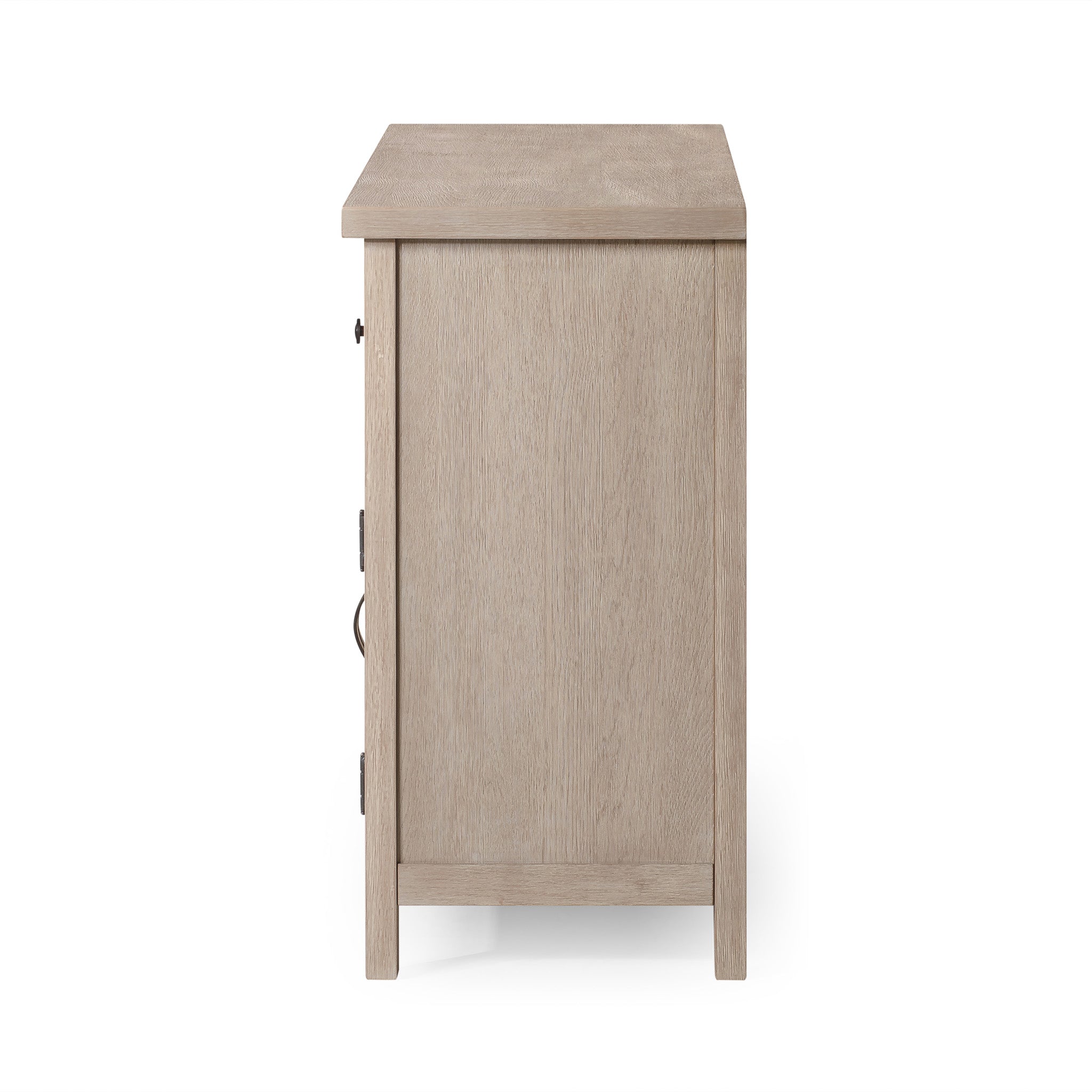 Felix Organic Wooden Sideboard in Weathered White Finish in Cabinets by Maven Lane