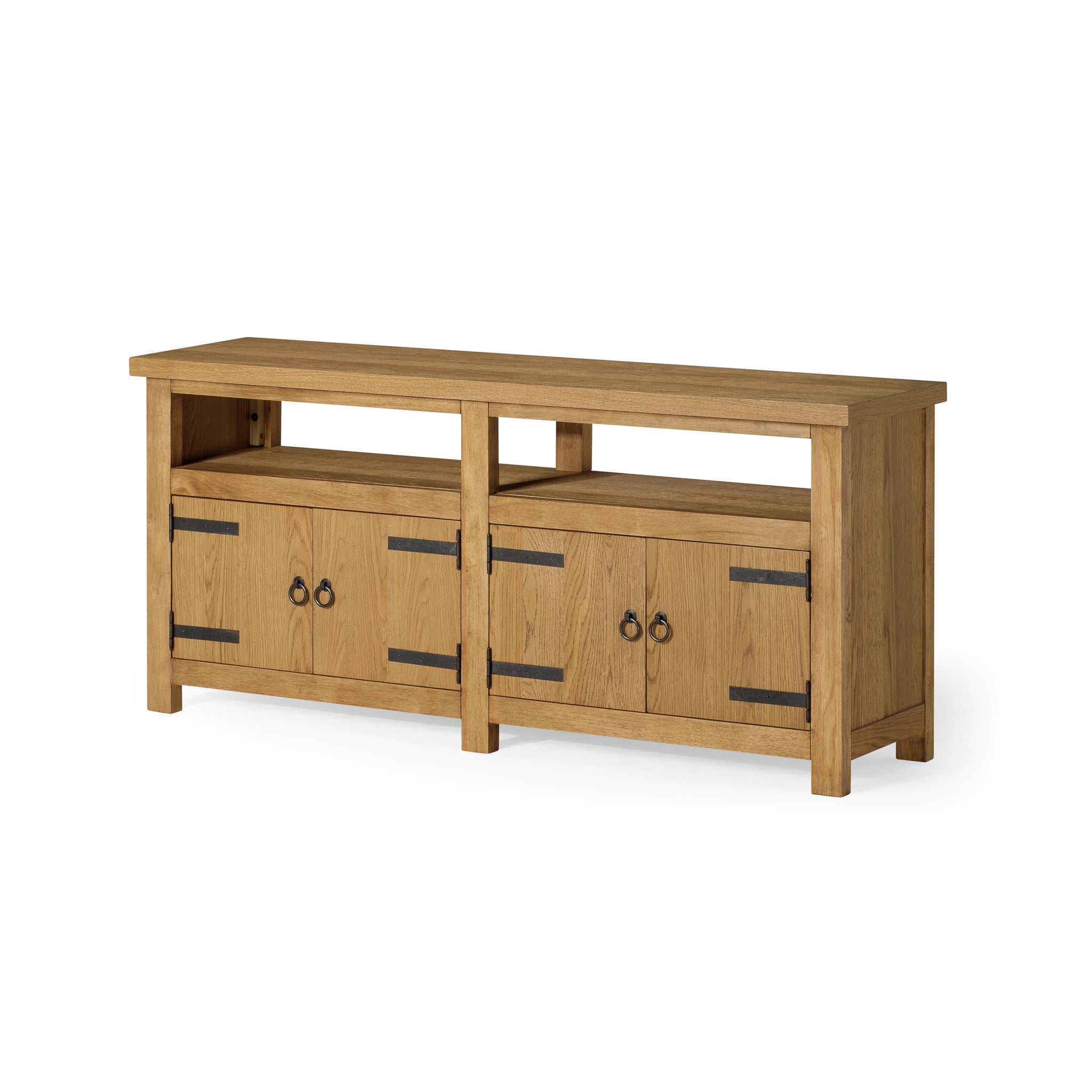 Luca Organic Wooden Media Unit in Weathered Natural Finish in Media Units by Maven Lane