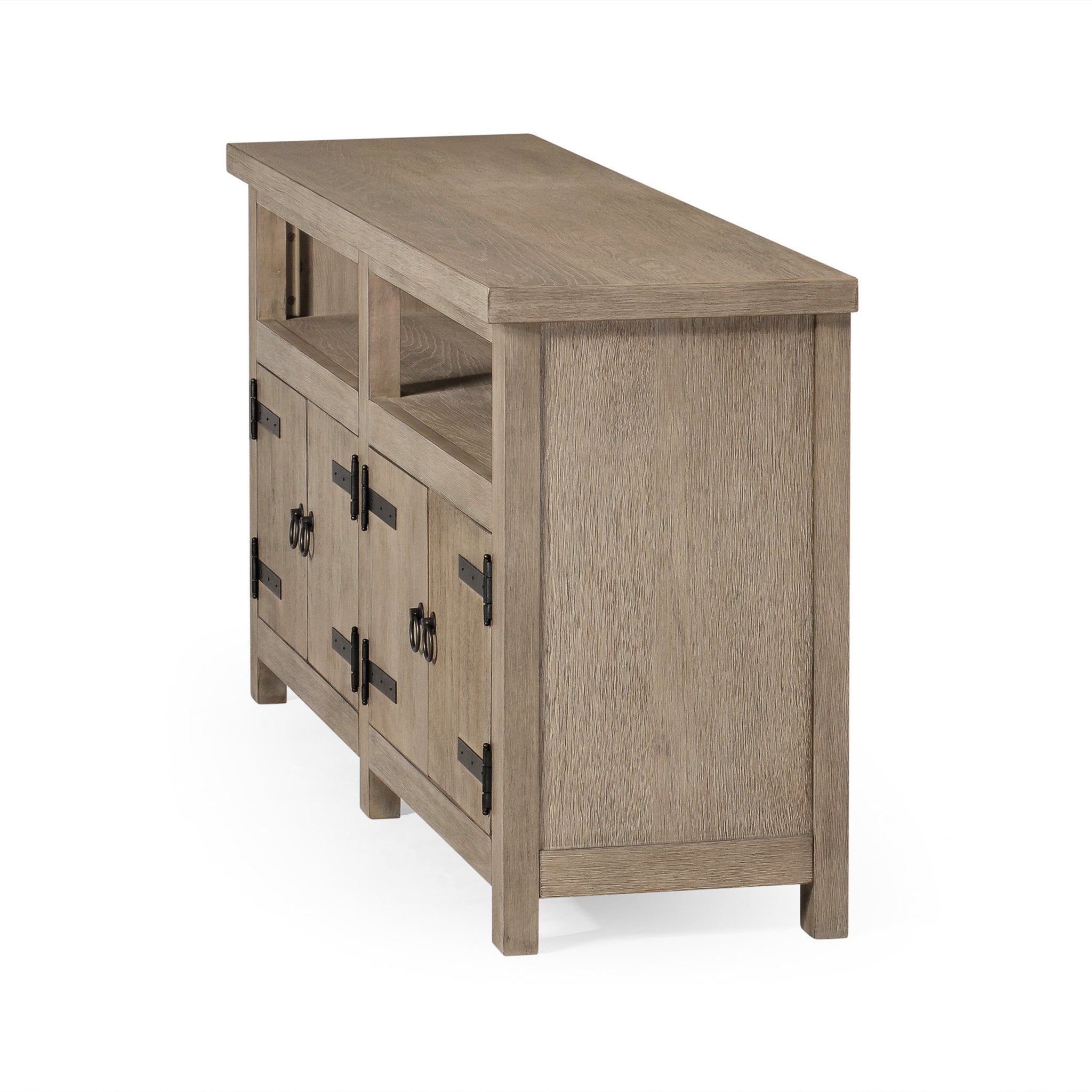 Luca Organic Wooden Media Unit in Weathered Grey Finish in Media Units by Maven Lane