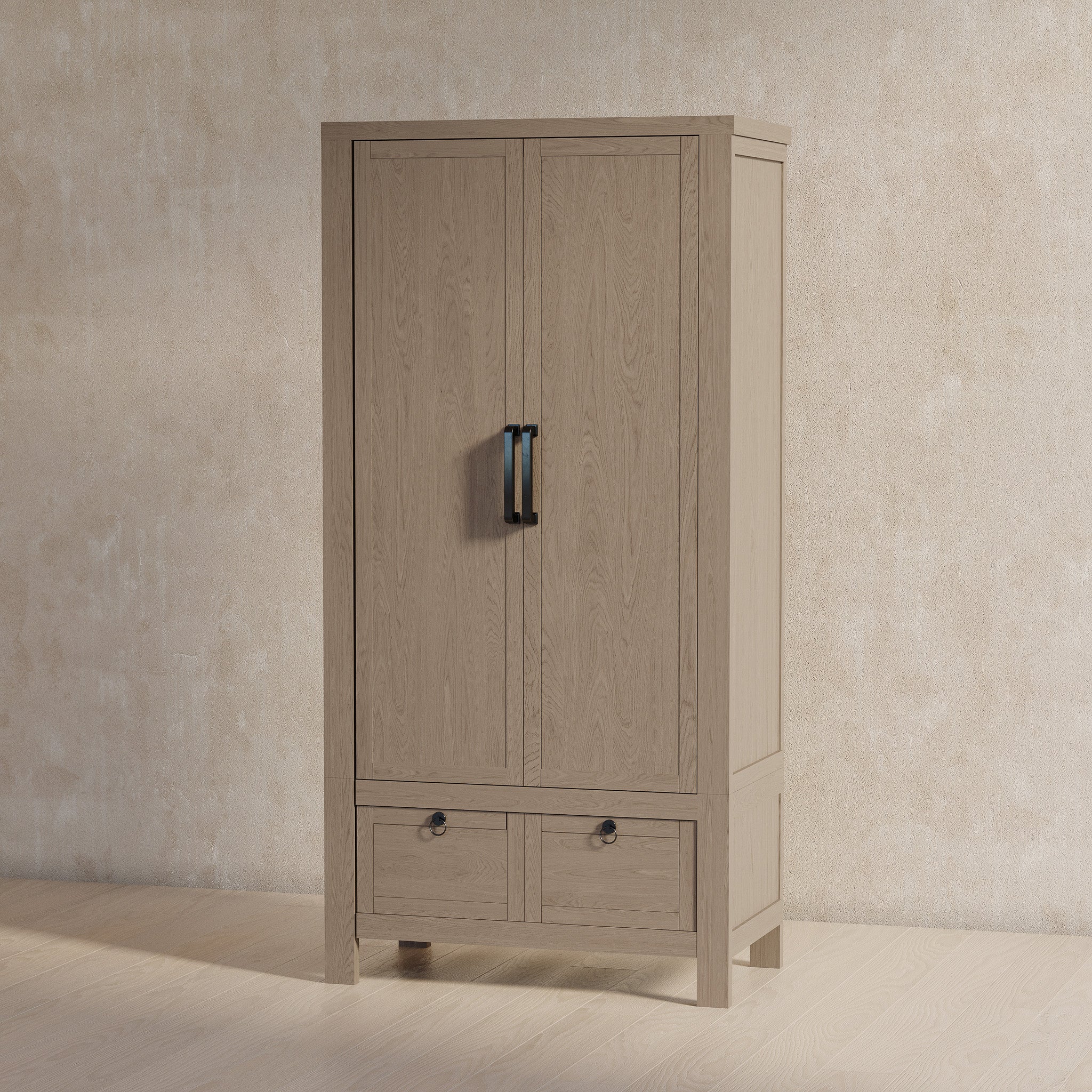 Vaughn Organic Wooden Cabinet in Weathered Grey Finish in Cabinets by Maven Lane