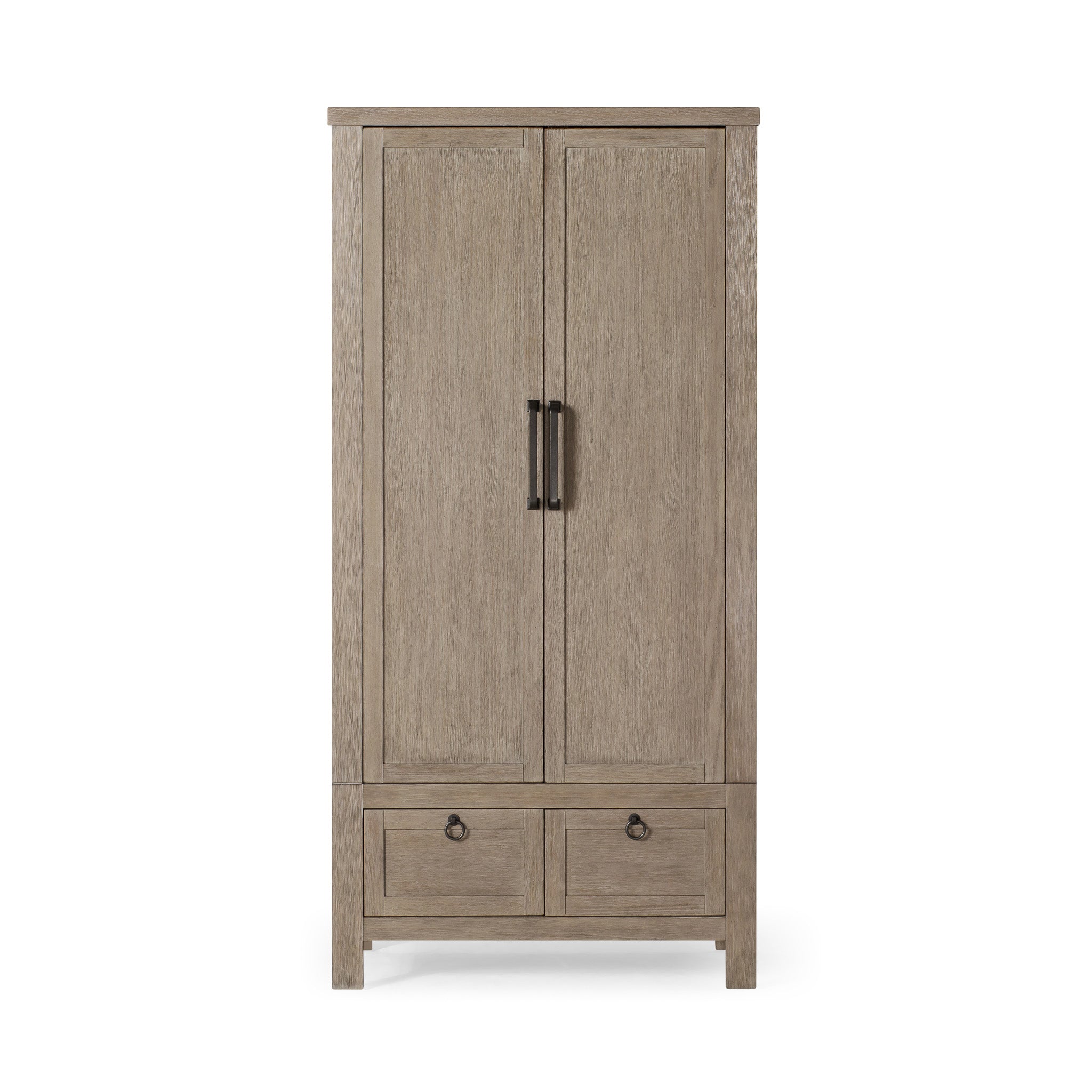 Vaughn Organic Wooden Cabinet in Weathered Grey Finish in Cabinets by Maven Lane