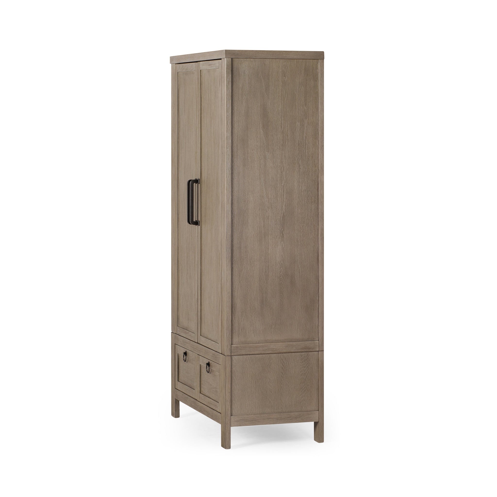 Vaughn Organic Wooden Cabinet in Weathered Grey Finish in Cabinets by Maven Lane