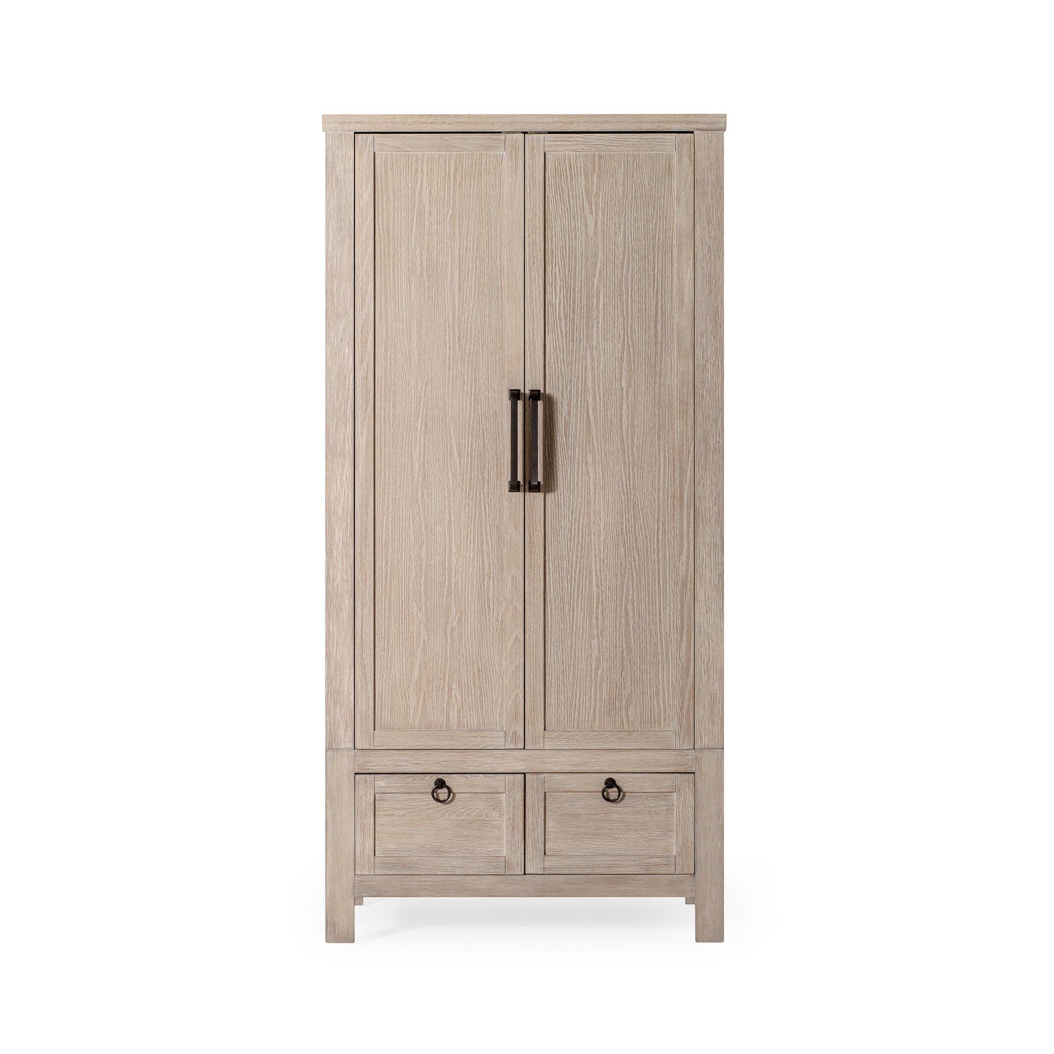 Vaughn Organic Wooden Cabinet in Weathered White Finish in Cabinets by Maven Lane