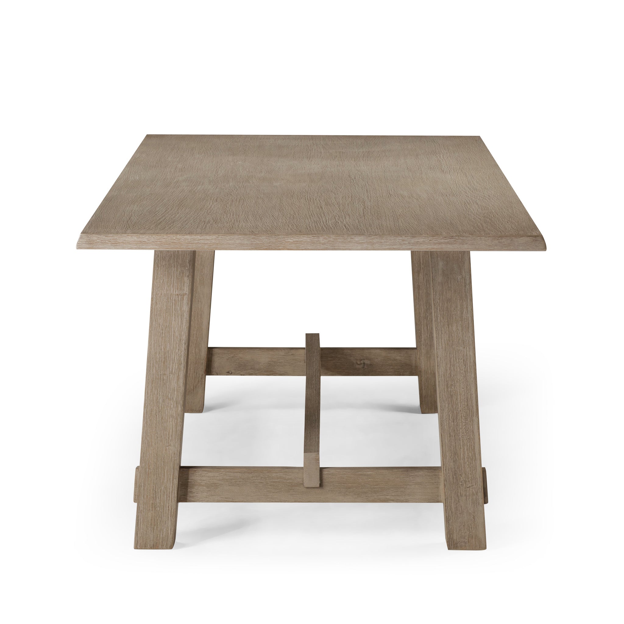 Yves Organic Rectangular Wooden Dining Table in Weathered Grey Finish in Dining Furniture by Maven Lane