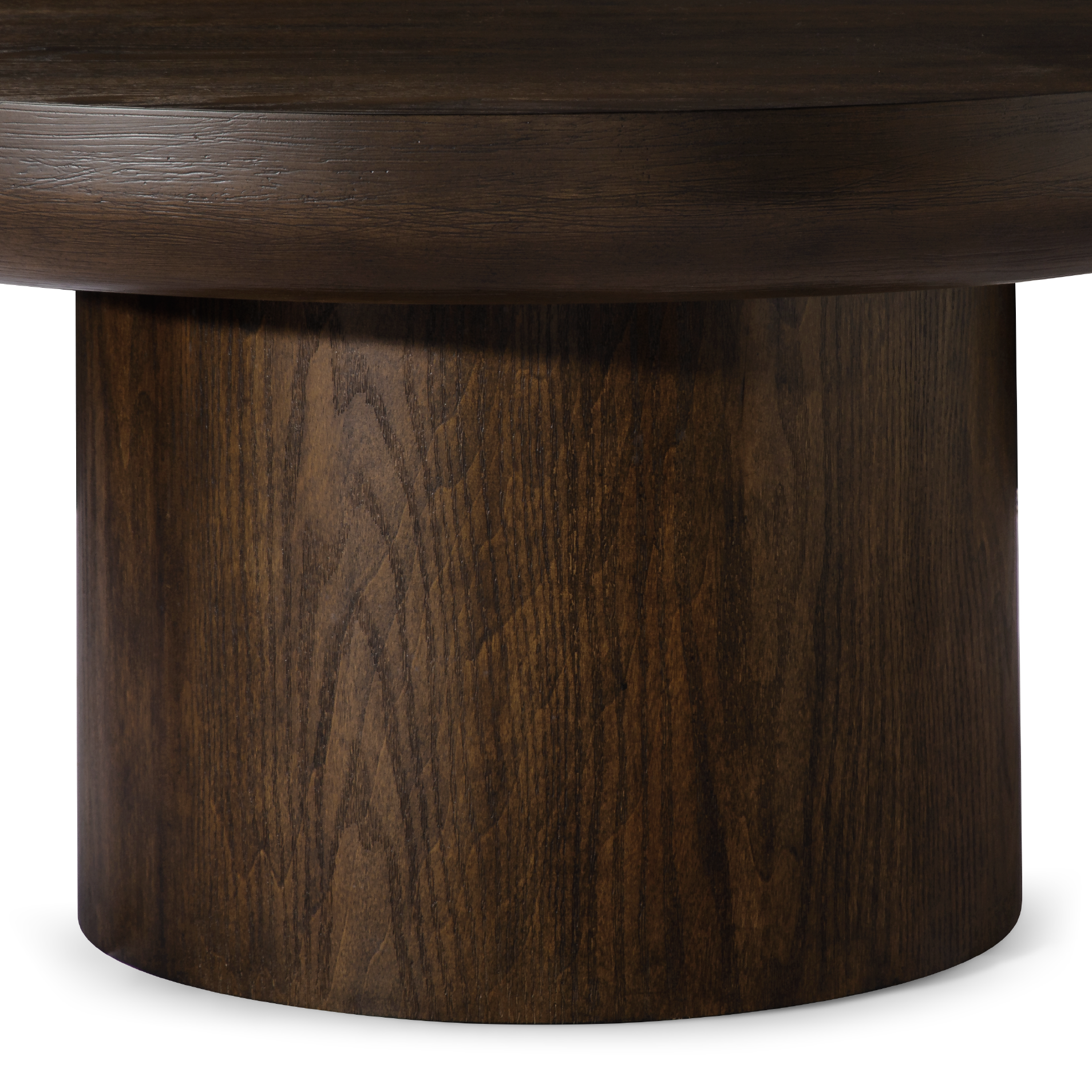 Owen Circular Wooden Coffee Table in Brown Finish in Coffee Table by Maven Lane