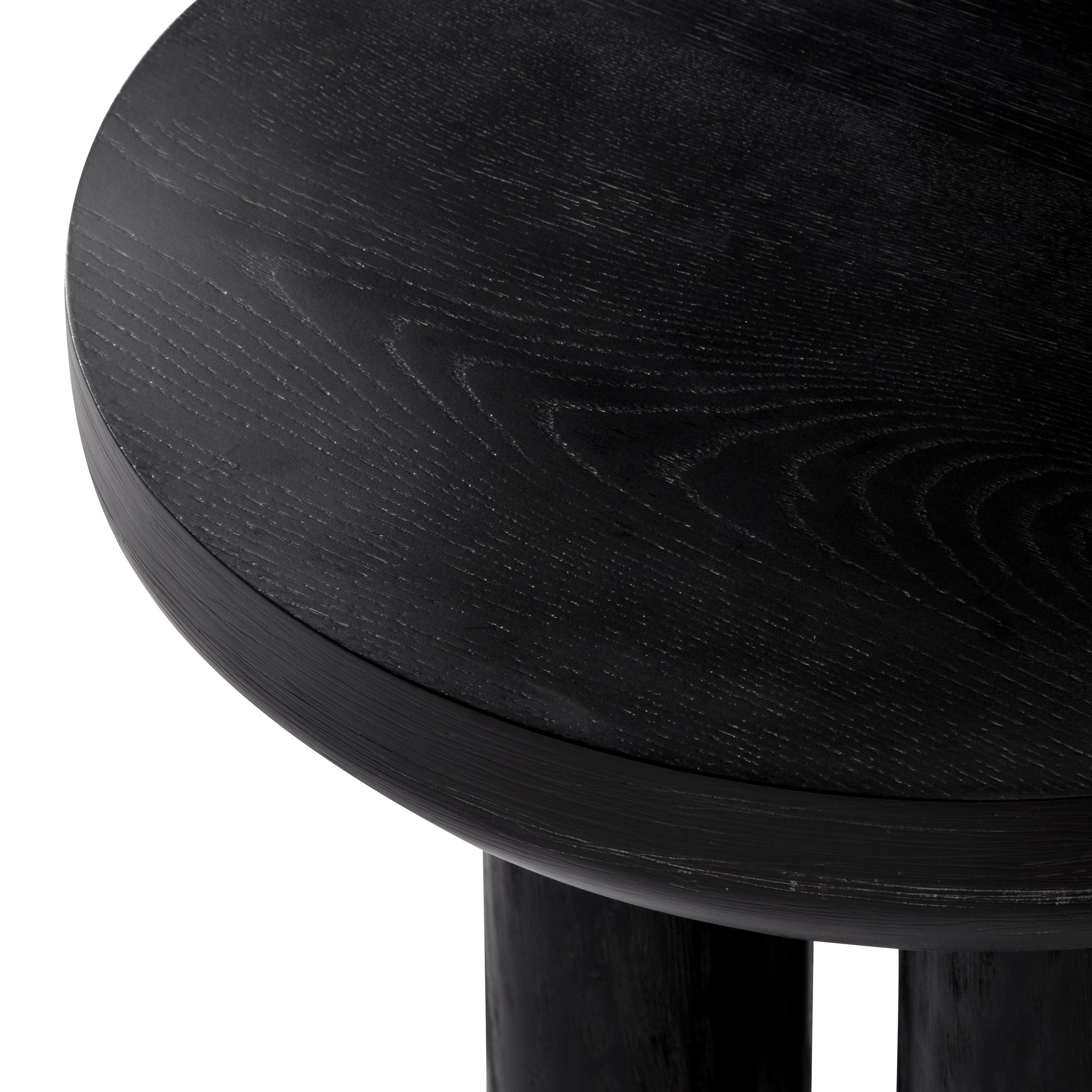 Owen Rustic Wooden Side Table in Black Finish in Side Table by Maven Lane