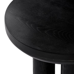 Owen Rustic Wooden Side Table in Black Finish in Side Table by Maven Lane