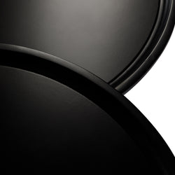 Sonia Rustic Wooden Nesting Coffee Tables in Black Finish in Nesting Tables by Maven Lane