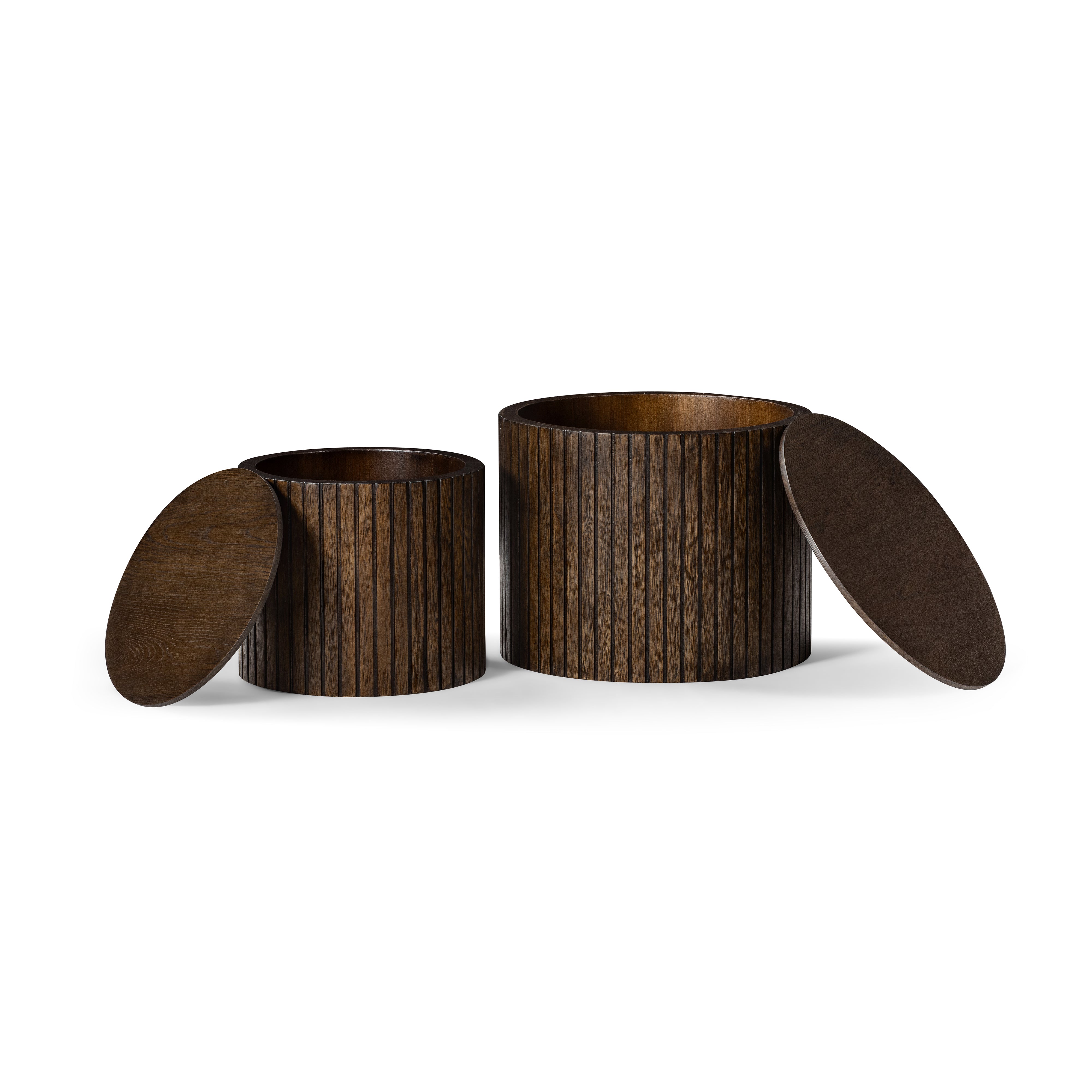 Austin Nesting Coffee Tables in Aged Brown in Nesting Tables by Maven Lane