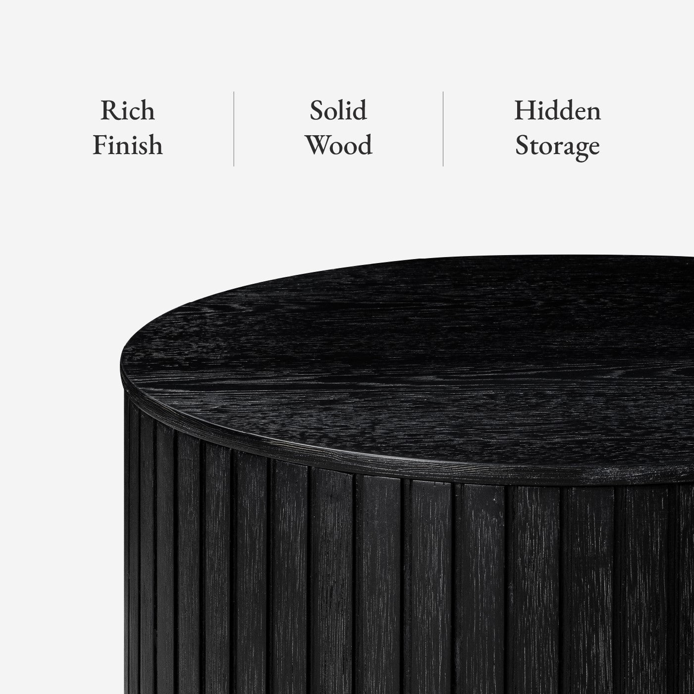 Austin Wooden Coffee Table Set with Storage in Black Finish in Nesting Tables by Maven Lane