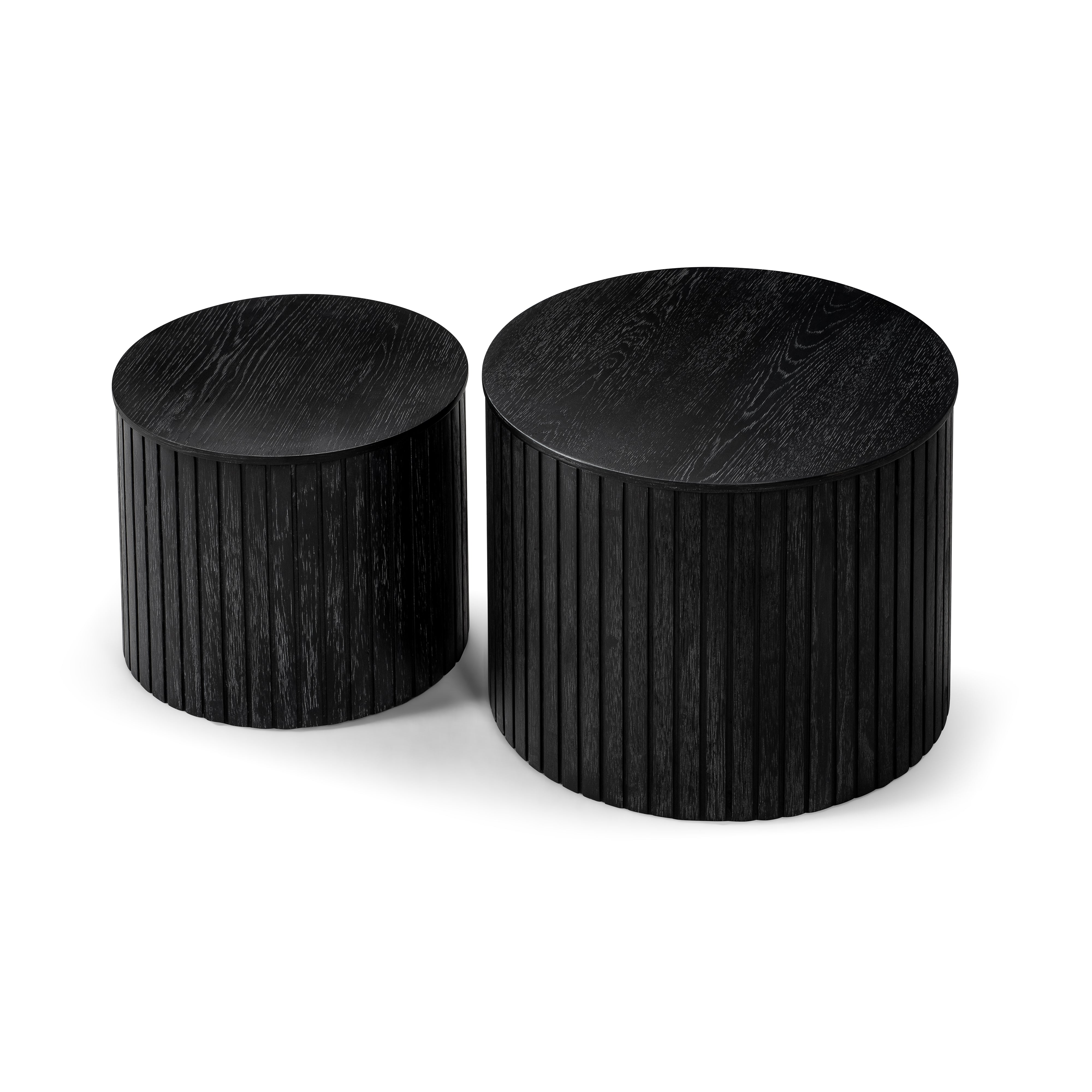 Austin Nesting Coffee Tables in Aged Black in Nesting Tables by Maven Lane