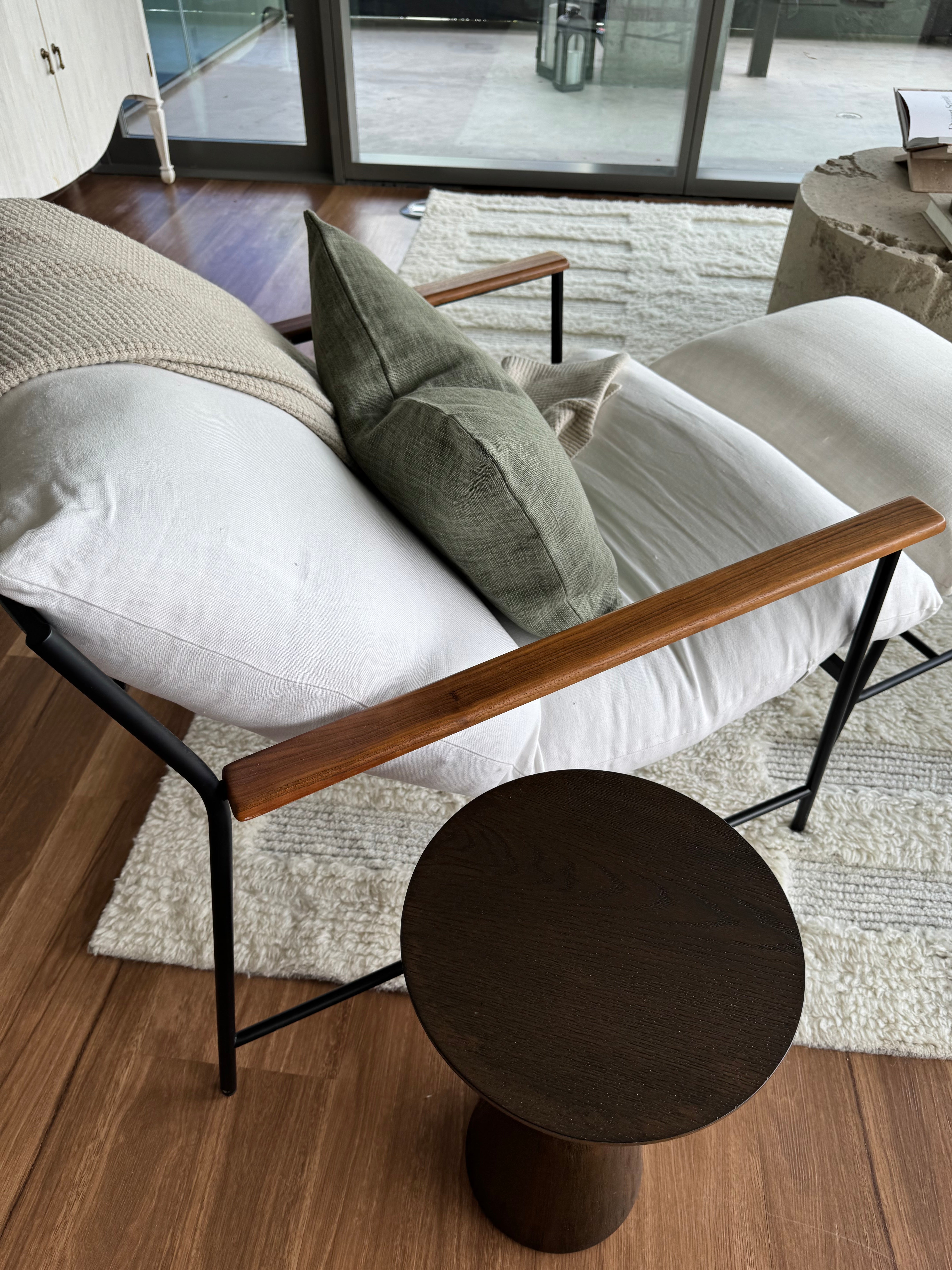 Owen Rustic Wooden Drink Table In Aged Brown in Accent Tables by Maven Lane