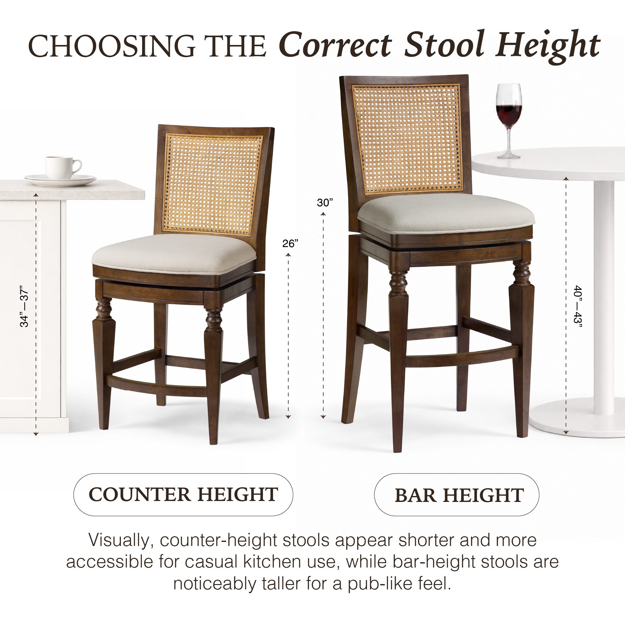Sonoma Swivel Counter Stool in Brown Finish and Beige Fabric in Stools by Maven Lane