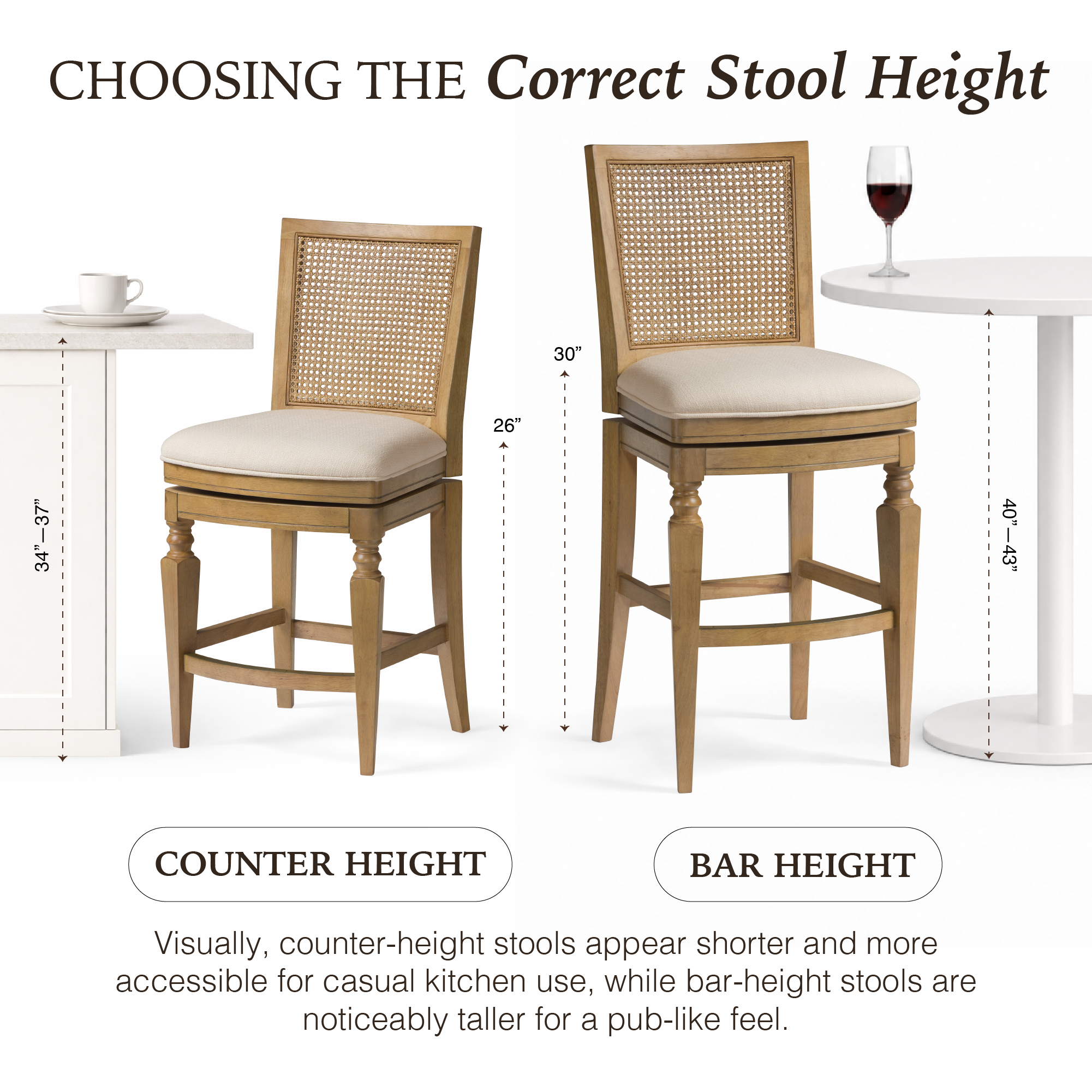 Sonoma Swivel Counter Stool in Natural Finish and Beige Fabric in Stools by Maven Lane