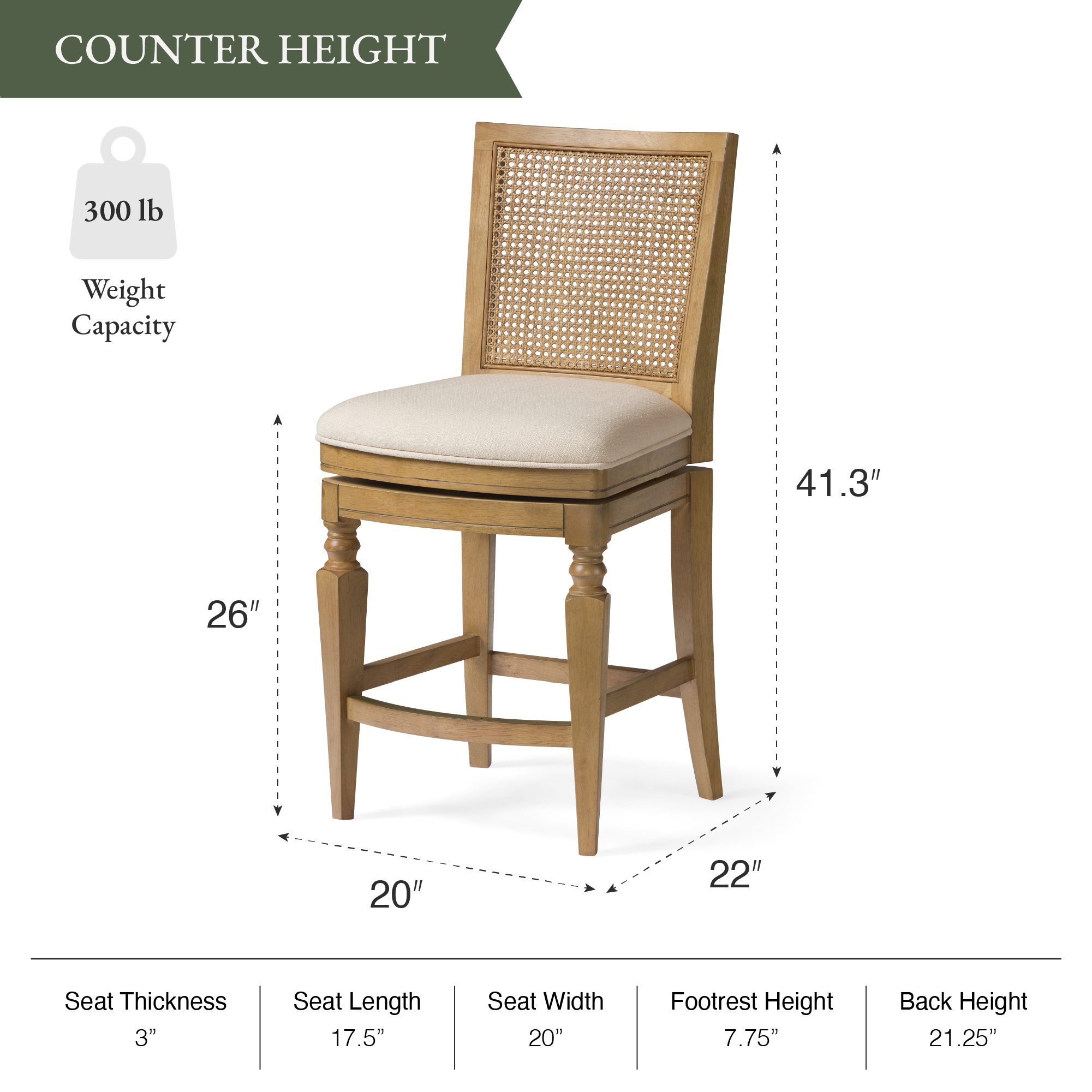 Sonoma Swivel Counter Stool in Natural Finish and Beige Fabric in Stools by Maven Lane