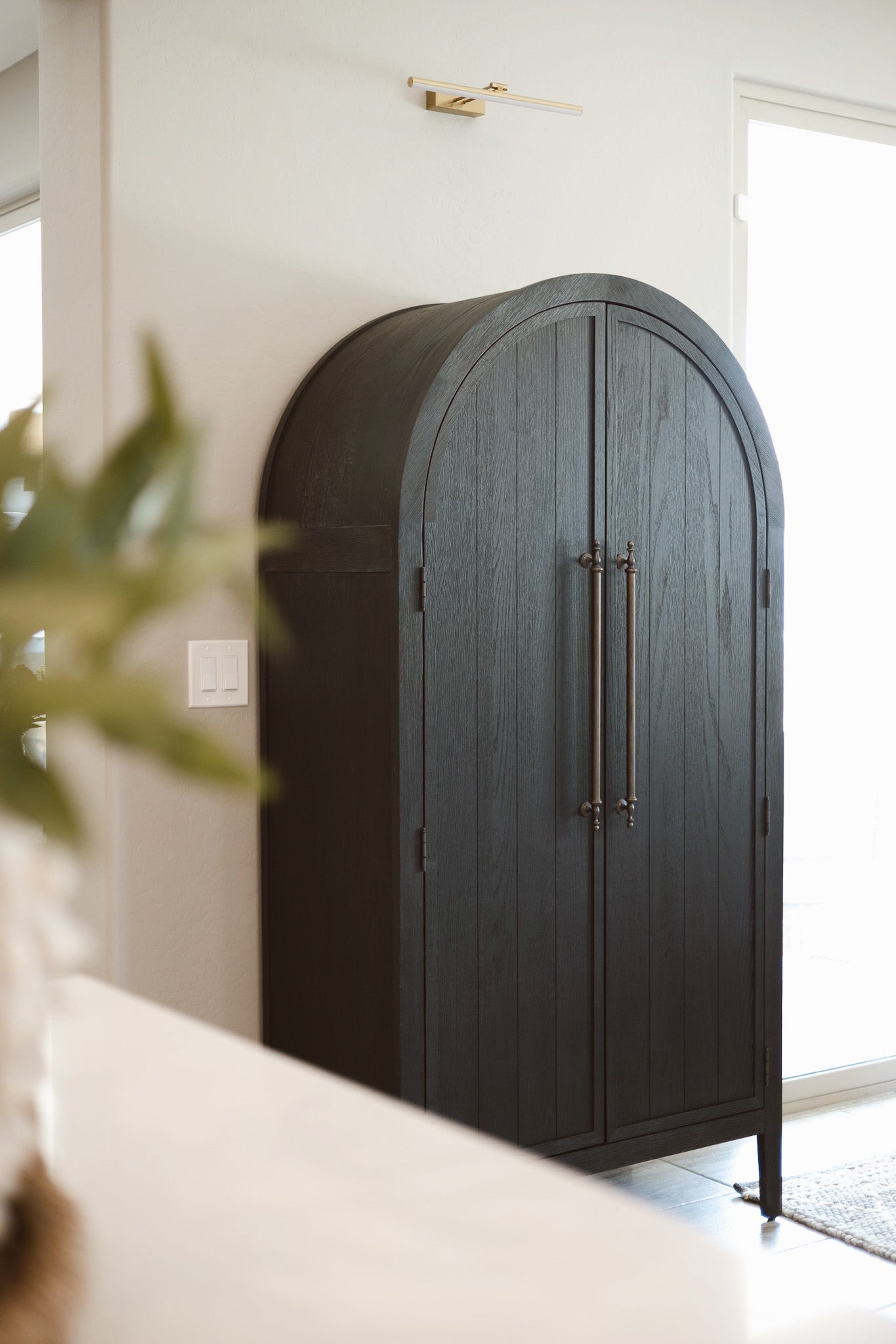 Selene Classical Wooden Cabinet in Antiqued Black Finish in Cabinets by Maven Lane