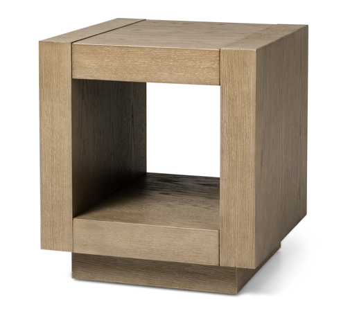 Artemis Contemporary Wooden Side Table in Refined Grey Finish in Accent Tables by Maven Lane