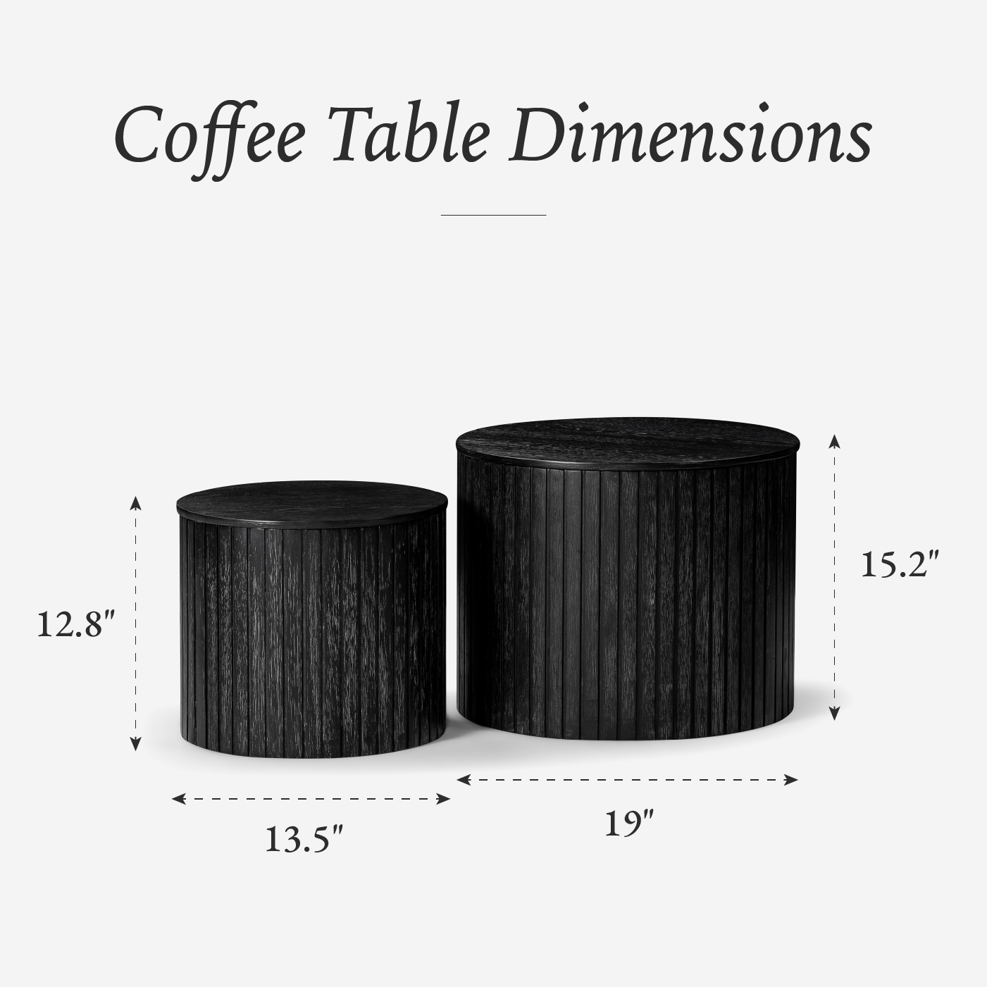 Austin Nesting Tables in Aged Black in Nesting Tables by Maven Lane