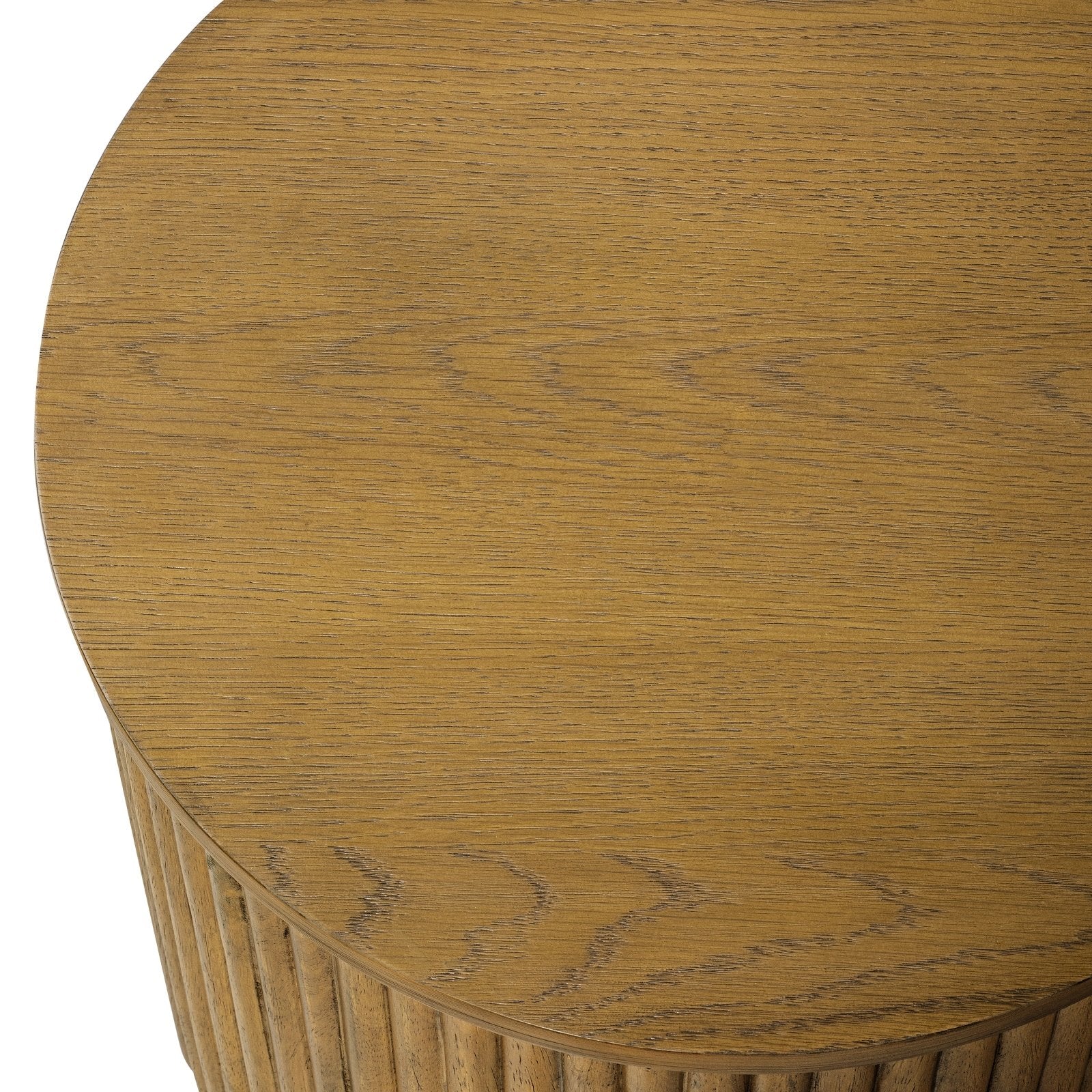 Dallas Round Side Table in Aged Natural in Side Table by Maven Lane