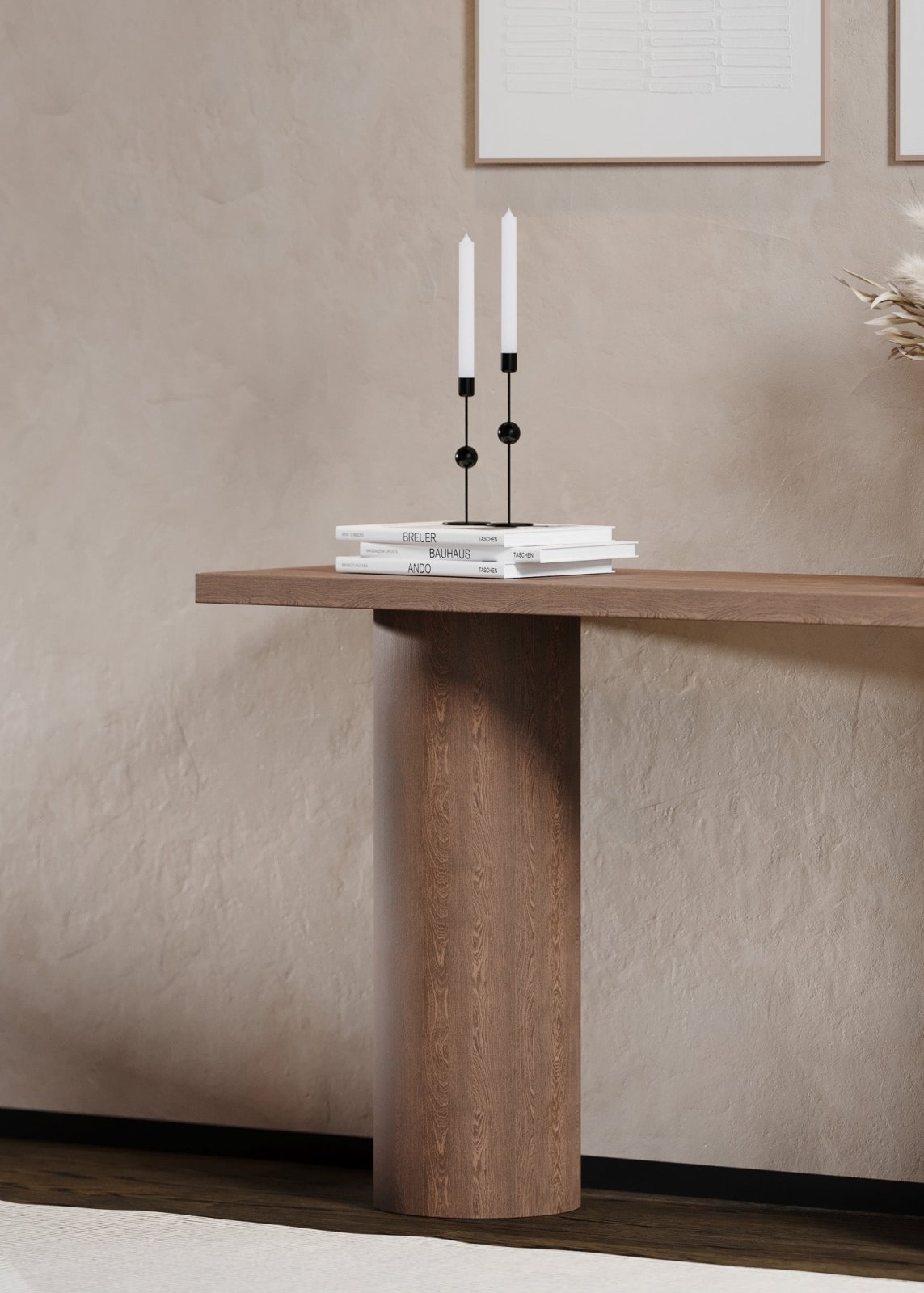 Lana Contemporary Wooden Console Table in Refined Brown Finish