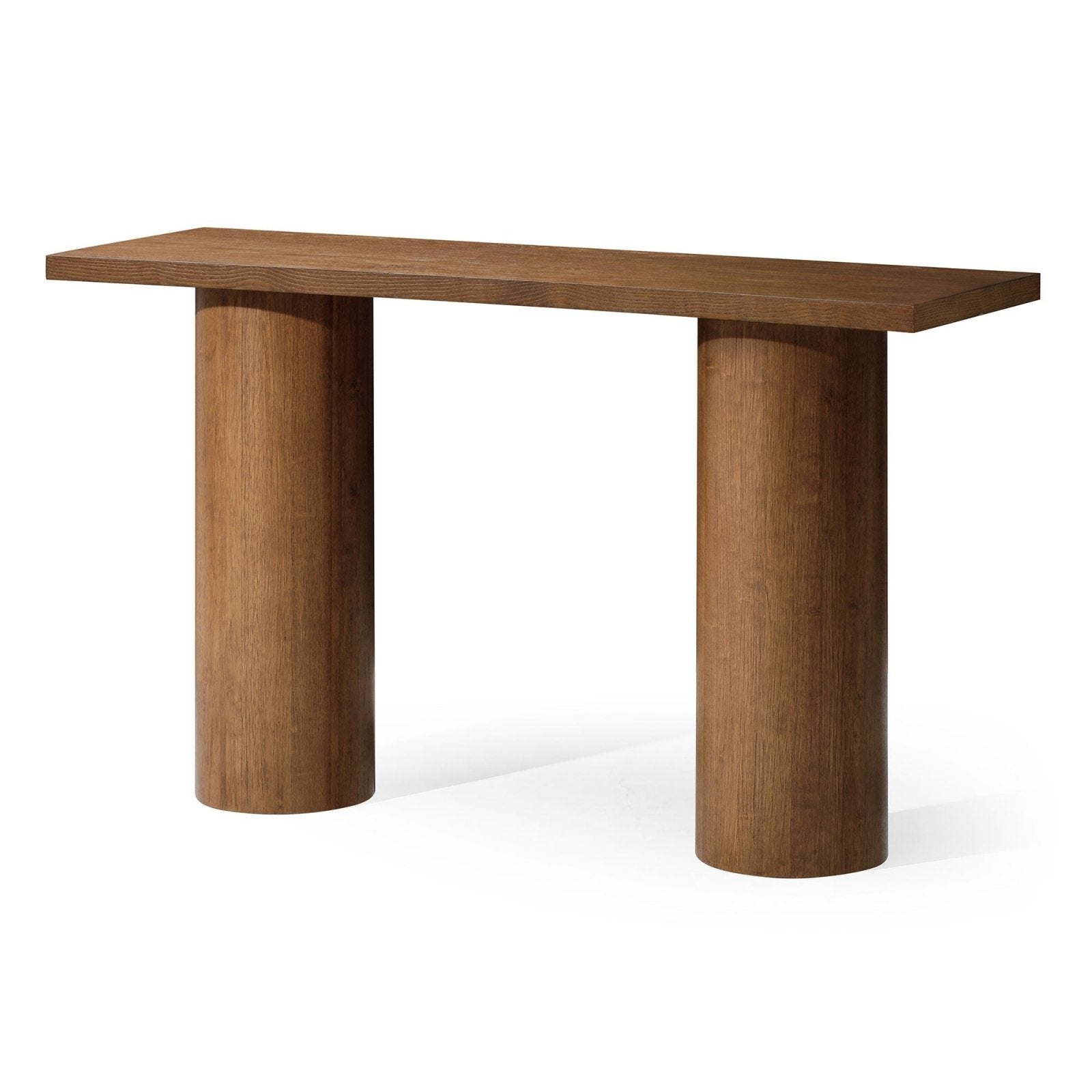 Lana Contemporary Wooden Console Table in Brown Finish in Accent Tables by Maven Lane