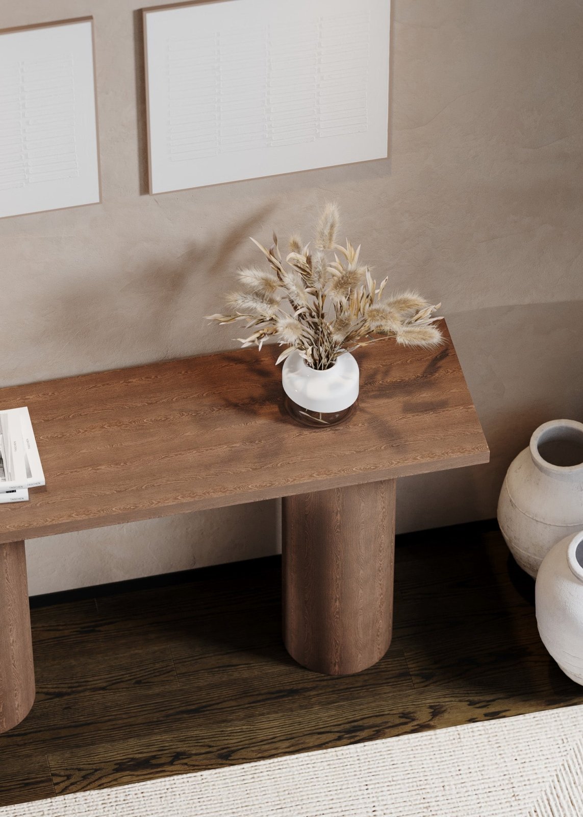 Lana Contemporary Wooden Console Table in Refined Brown Finish in Accent Tables by Maven Lane