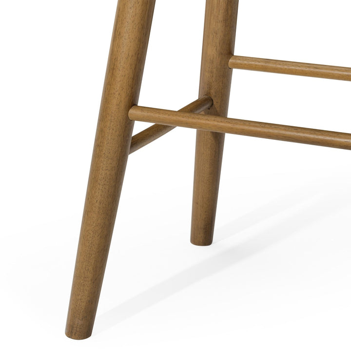 Luna Bar Stool in Rustic Natural Wood Finish in Stools by Maven Lane