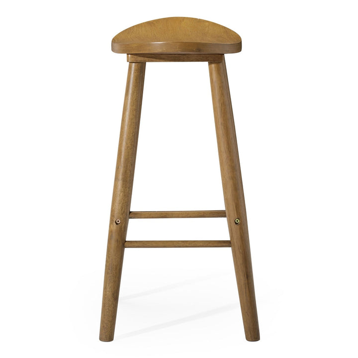 Luna Bar Stool in Rustic Natural Wood Finish in Stools by Maven Lane