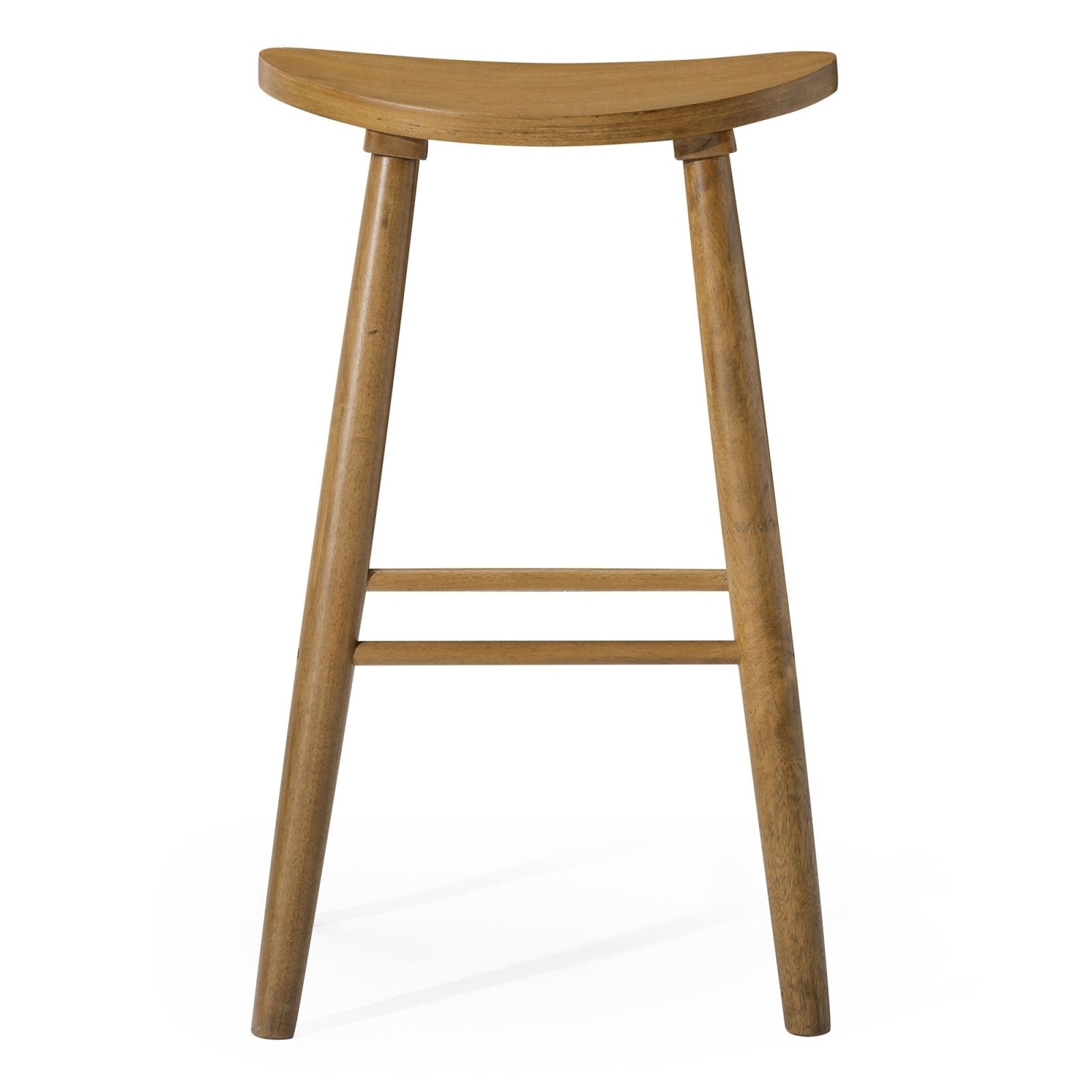 Luna Bar Stool in Rustic Natural Wood Finish in Stools by Maven Lane