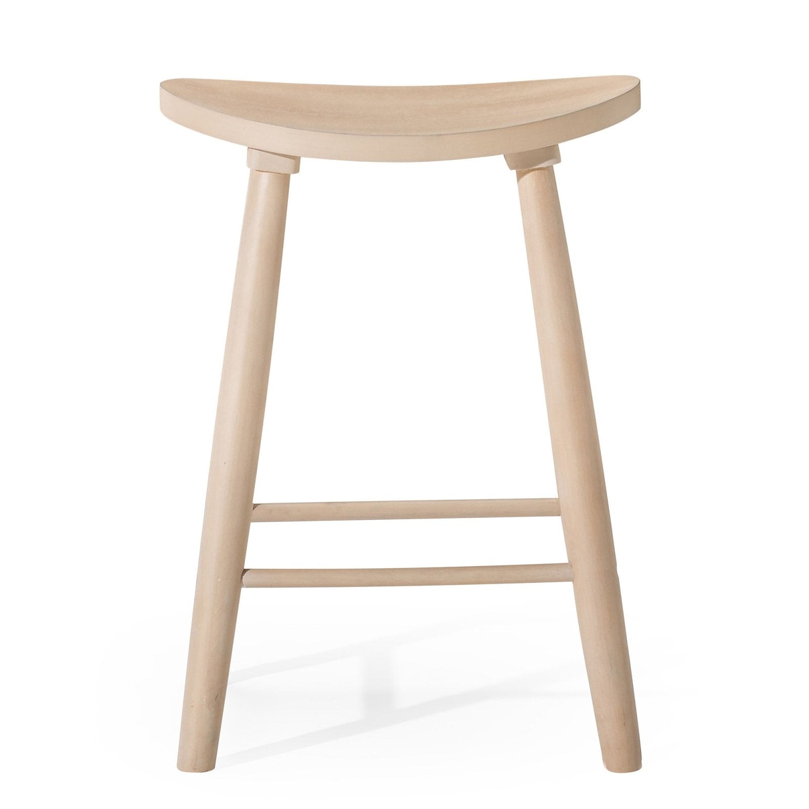 Luna Counter Stool in Light Oak Wood Finish in Stools by Maven Lane