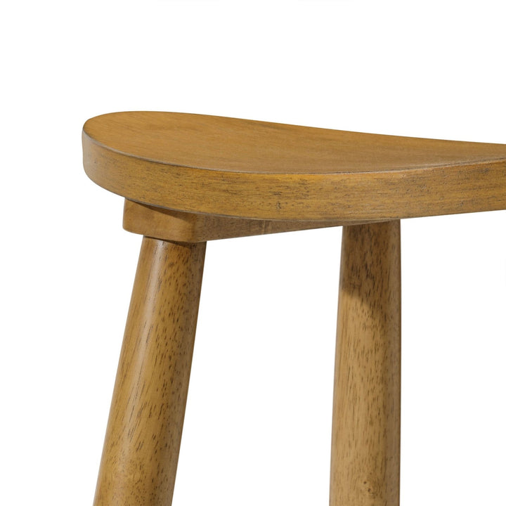 Luna Counter Stool in Rustic Natural Wood Finish in Stools by Maven Lane