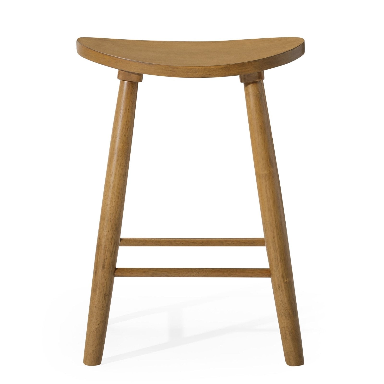 Luna Counter Stool in Rustic Natural Wood Finish in Stools by Maven Lane